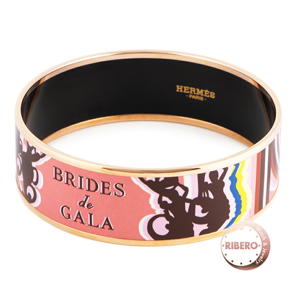 HERMES エルメス エマイユバングル BRIDES de GALA Shadow H110415FOA465 バングル ピンク マルチカラー【未使用】【中古】