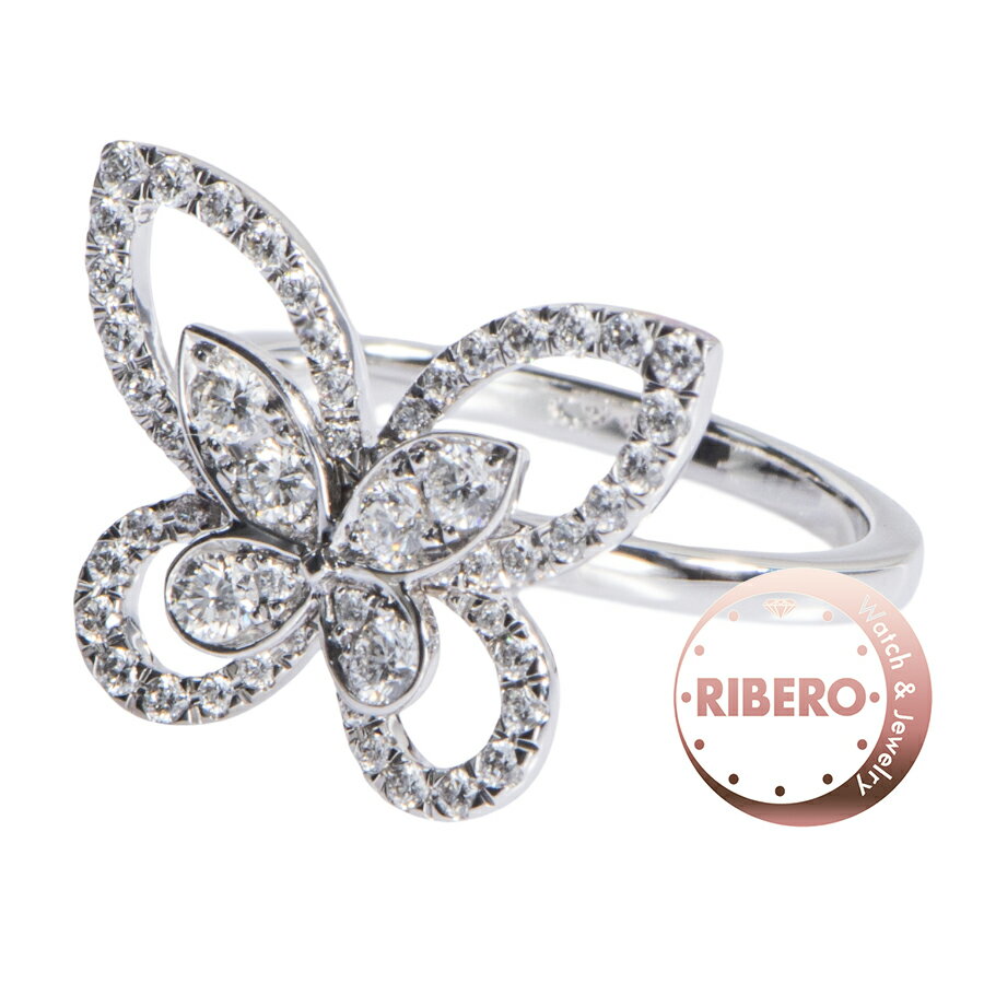 GRAFF グラフ バタフライ シルエット ダイヤモンド RGR370 リング・指輪 9.5号 シルバー【中古】のサムネイル