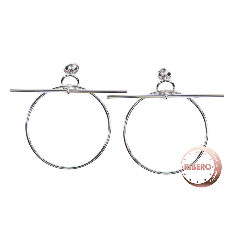 HERMES エルメス ループMM H114504B 00 ピアス シルバー【中古】のサムネイル