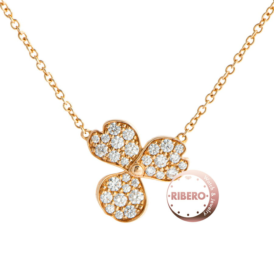 TIFFANY&Co. ティファニー ペーパーフラワー ダイヤモンド ネックレス ペンダント ピンク ゴールド【中古】