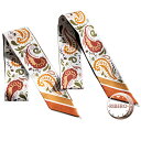 HERMES エルメス Guepards Bandana チーター バンダナ 2本セット 064179S 03 ツイリー スカーフ 2024AW ホワイト マル...