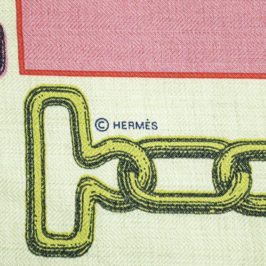 【楽天スーパーセール】【未使用】HERMES エルメス カレジェアン Effet Kaleidoscope カレイドスコープ エフェクト 243800S 05 スカーフ カレ140 ショール ストール 2024AW ベージュ マルチカラー【中古】