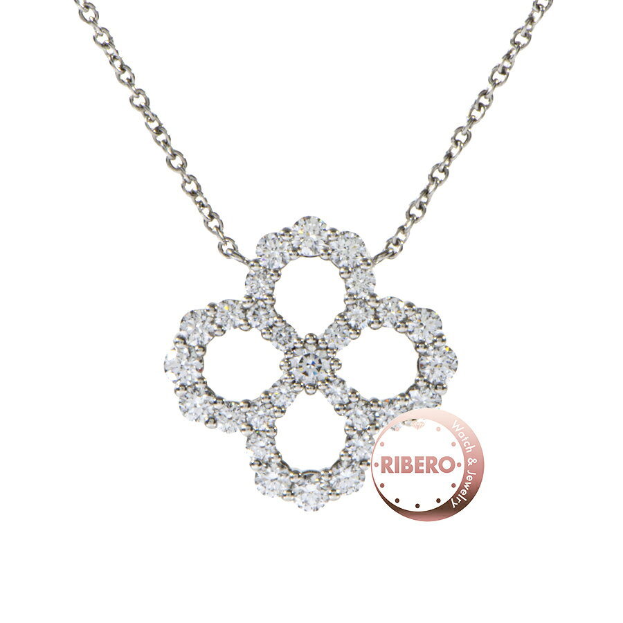 Rakuten - HARRY WINSTON ハリーウィンストン ループ オープンモチーフ ペンダント PEDPRDSML40 ネックレス Pt950 ダイヤモンド シルバー【中古】