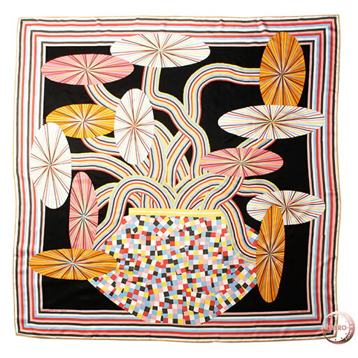 HERMES エルメス カレ140 Flores Del Este フローレス デル エステ 673909S 03 スカーフ ストール ショール ブラック マルチカラー【中古】 HERMES エルメス カレ140 Flores Del Este フローレス デル エステ 673909S 03 スカーフ ストール ショール ブラック マルチカラー【中古】