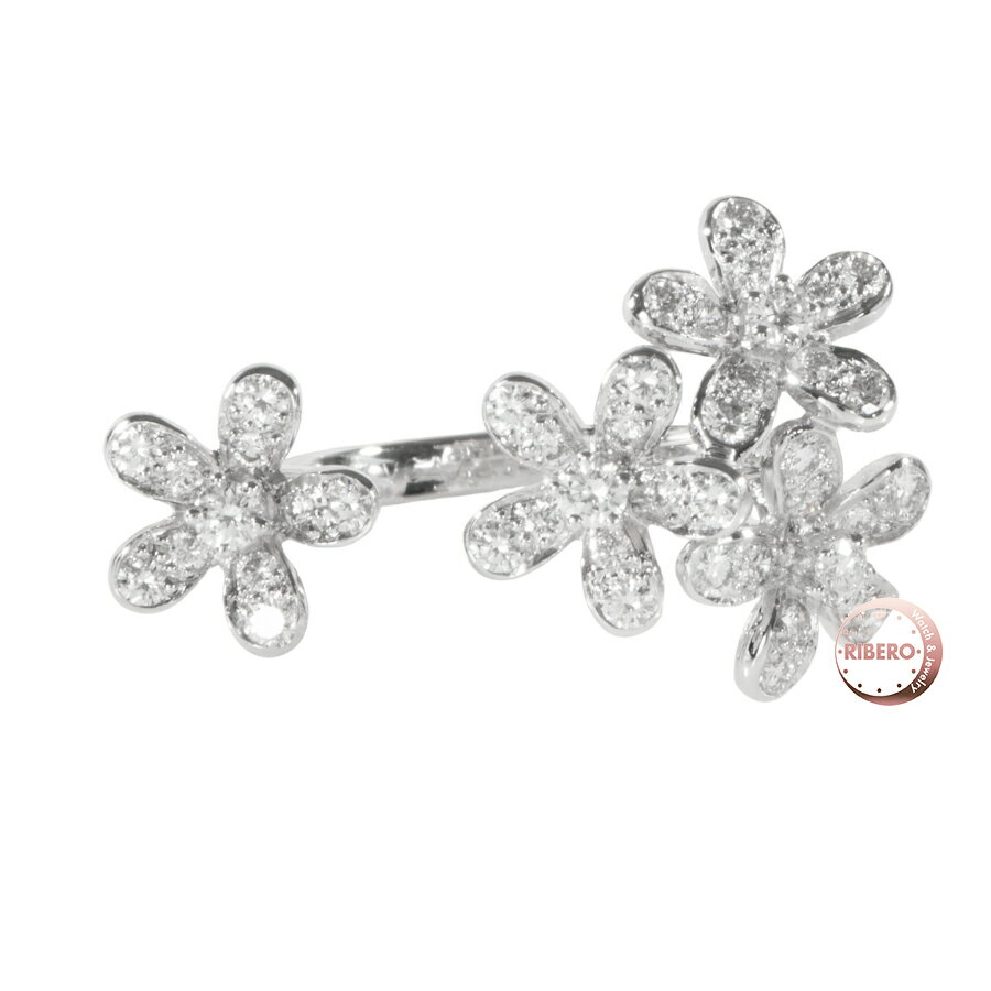 Rakuten - 【楽天スーパーSALE】Van Cleef & Arpels ヴァンクリーフ＆アーペル ソクラテス アントレ レ ドア リング VCARB14550 指輪 10号 K18WG ダイヤモンド シルバー【中古】