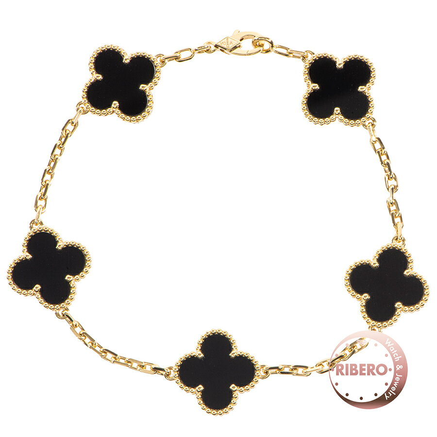 Van Cleef & Arpels ヴァンクリーフ＆アーペル ヴィンテージ アルハンブラ ブレスレット 5モチーフ VCARA41300 ブレスレット ゴールド ブラック【中古】のサムネイル