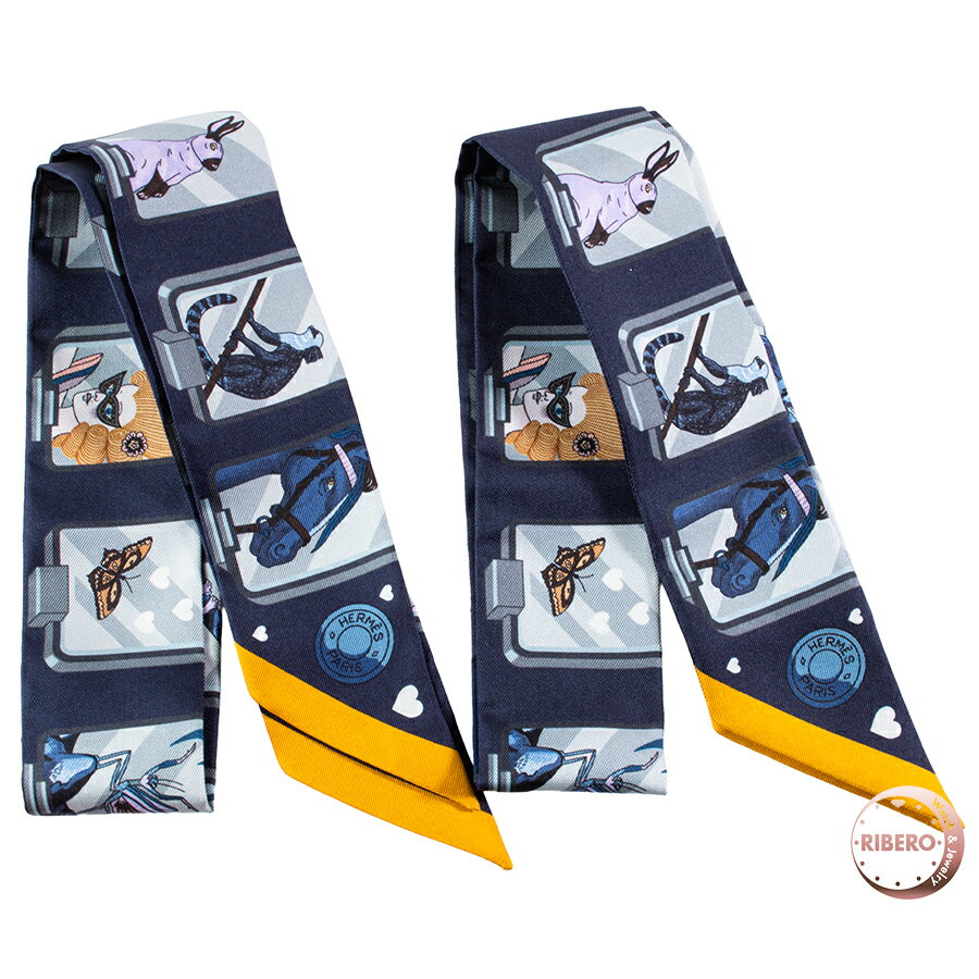 HERMES エルメス Hermes Story エルメス ストーリー 063875S 06 ツイリー 2023AW スカーフ 2本セット ..