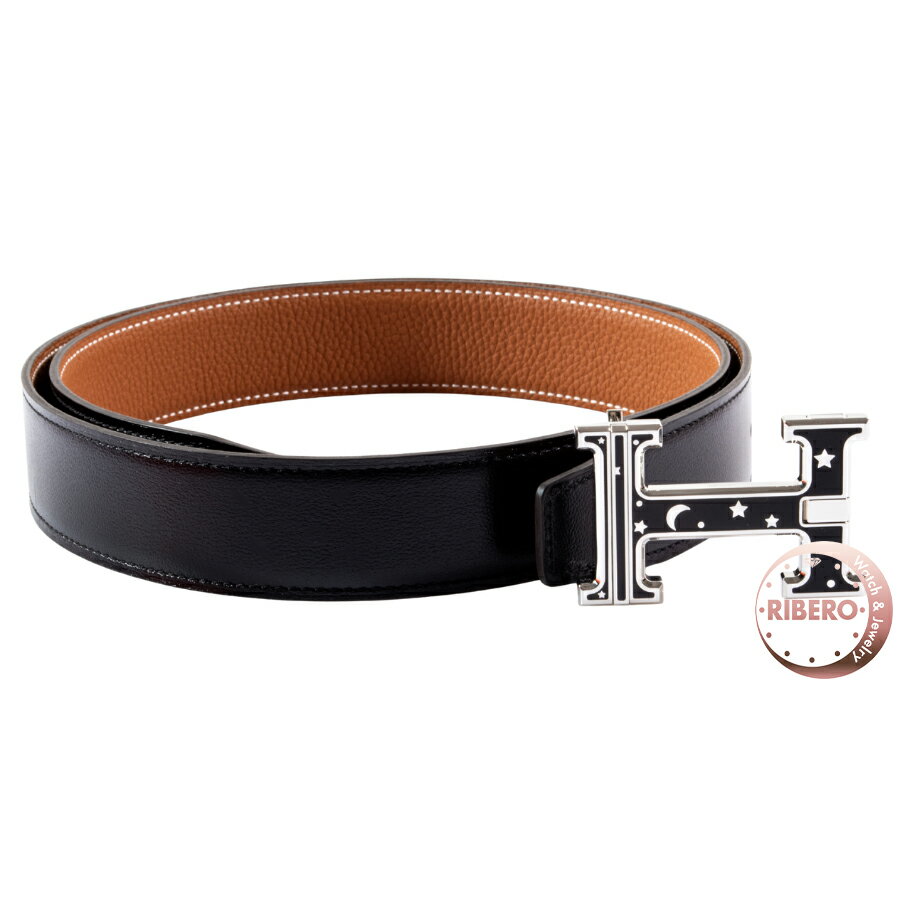 樂天商城 - 【未使用】HERMES エルメス ベルトバックル H デイ＆ナイト＆ベルト 32 ファッション雑貨 リバーシブル ブラック ブラウン【中古】