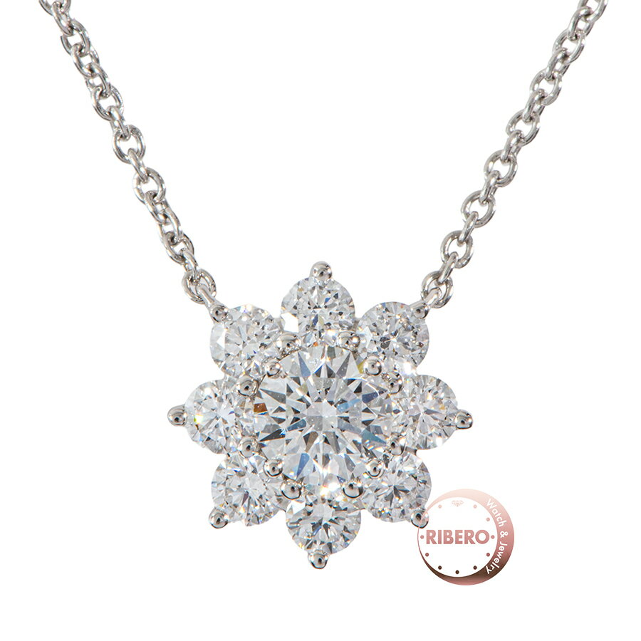 HARRY WINSTON ハリーウィンストン サンフラワー ミニ ペンダント PEDPNA003SF ネックレス Pt950 シル..