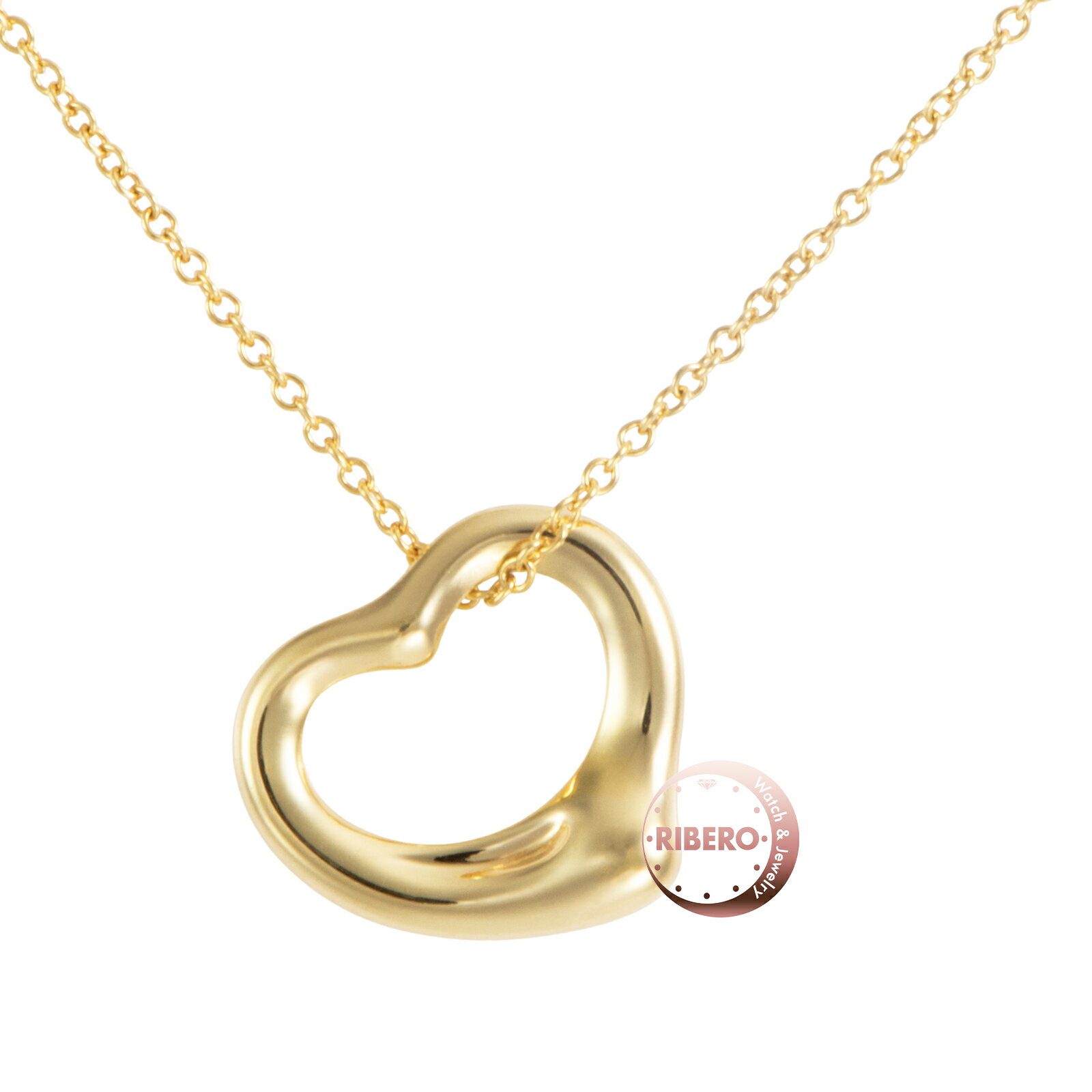 Rakuten - TIFFANY&Co. ティファニー オープンハート ペンダント ネックレス エルサ・ペレッティ K18YG ゴールド【中古】