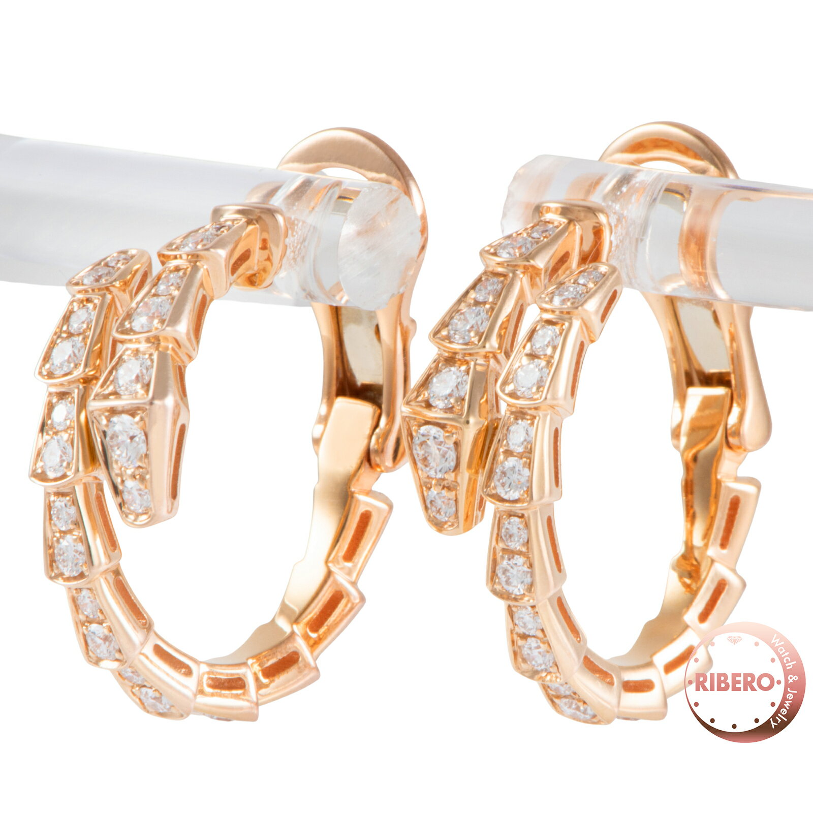 BVLGARI ブルガリ セルペンティ ヴァイパー イヤリング ピアス ピアス ピンク ゴールド【中古】(4.0)