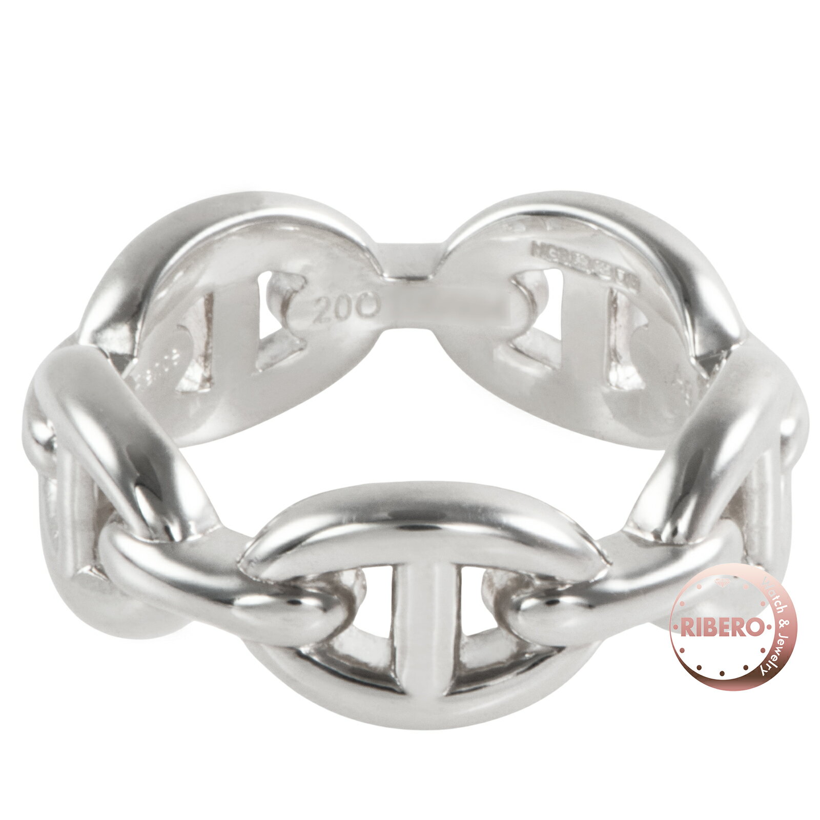 (美品) Hemes シェーヌダンク アンシェネPM サイズ49 エルメス シェーヌダンクル アンシェネ PM 8号 シルバー925 エルメス