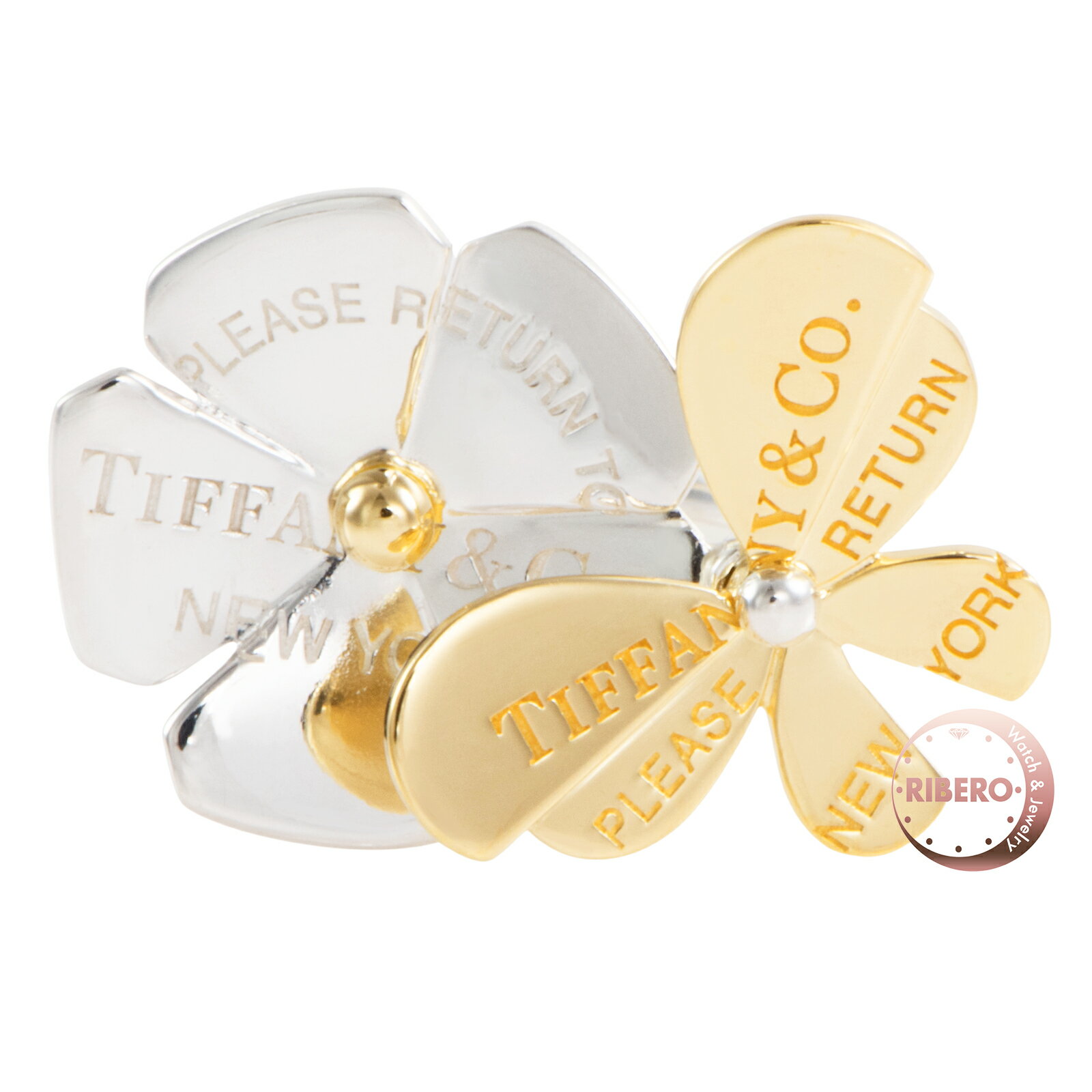 Rakuten - TIFFANY&Co. ティファニー リターン トゥ ティファニー ラブバグズ リング 指輪 15号 スターリングシルバー K18YG シルバー ゴールド【中古】