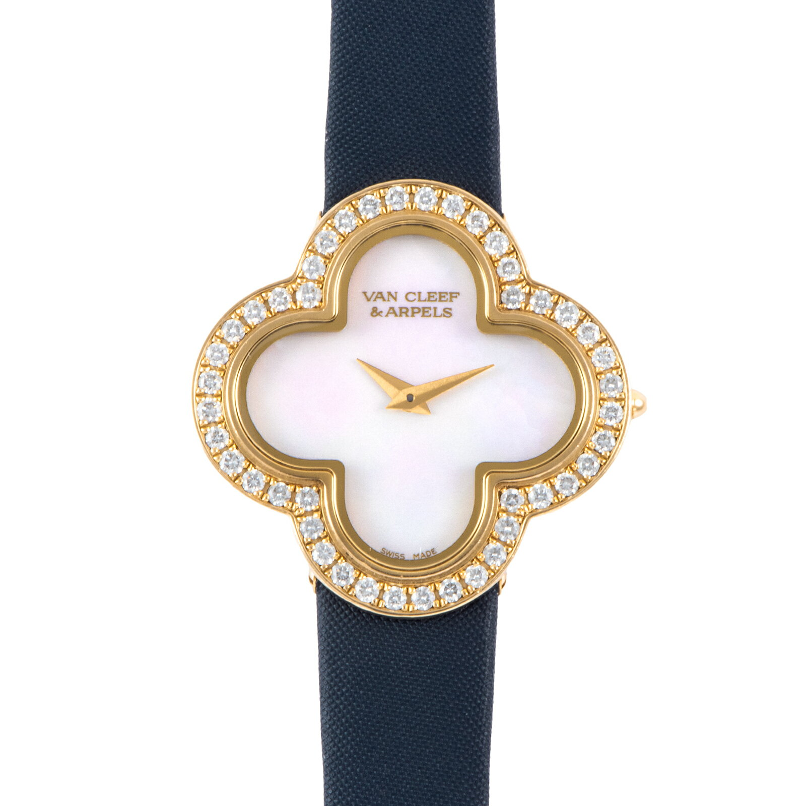 Van Cleef & Arpels ヴァンクリーフ＆アーペル アルハンブラ スモールモデル ウォッチ VCARM95900 K18YG【中古】