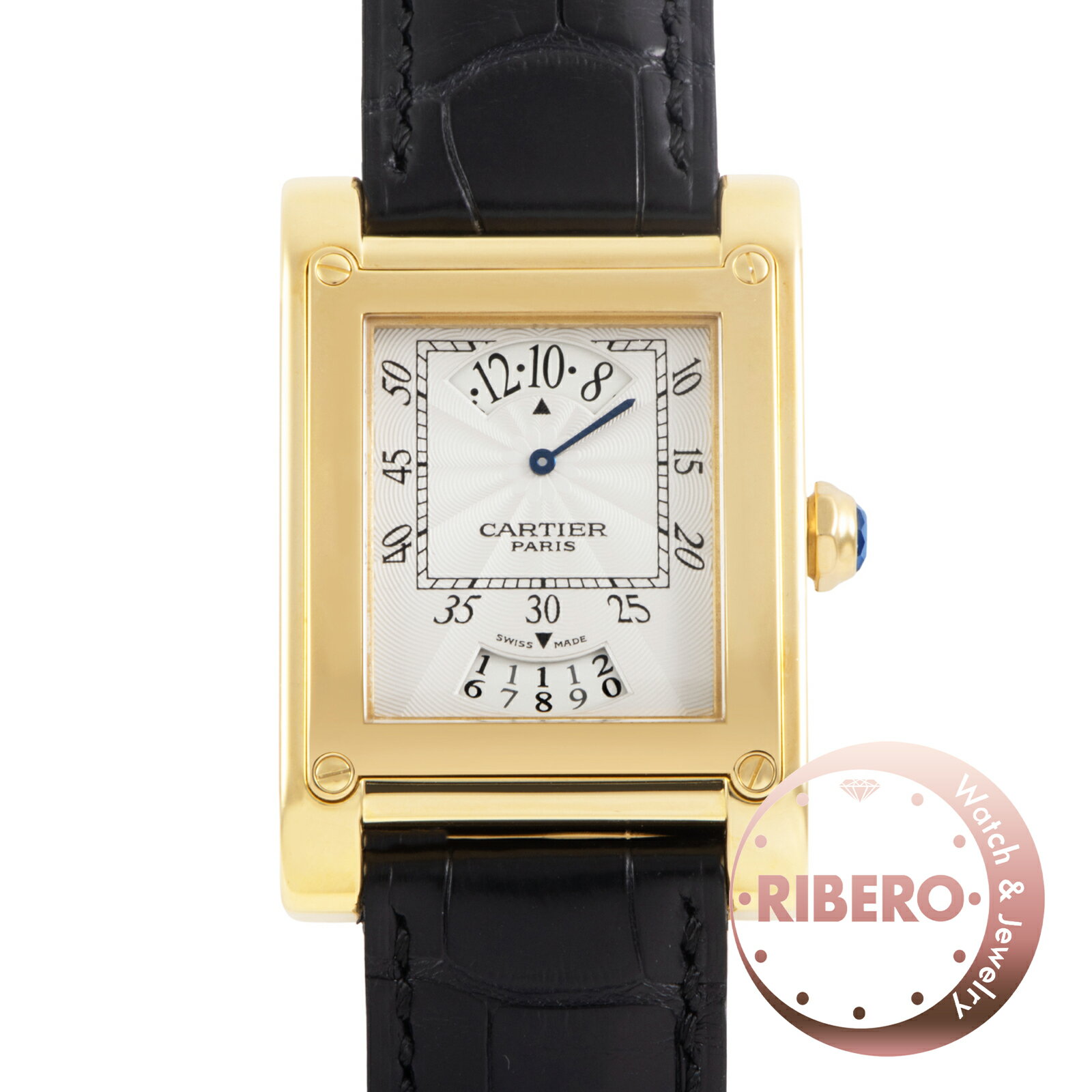 CARTIER カルティエ タンク ア・ヴィス LM タイム&カレンダー W1534451 CPCP K18YG【中古】