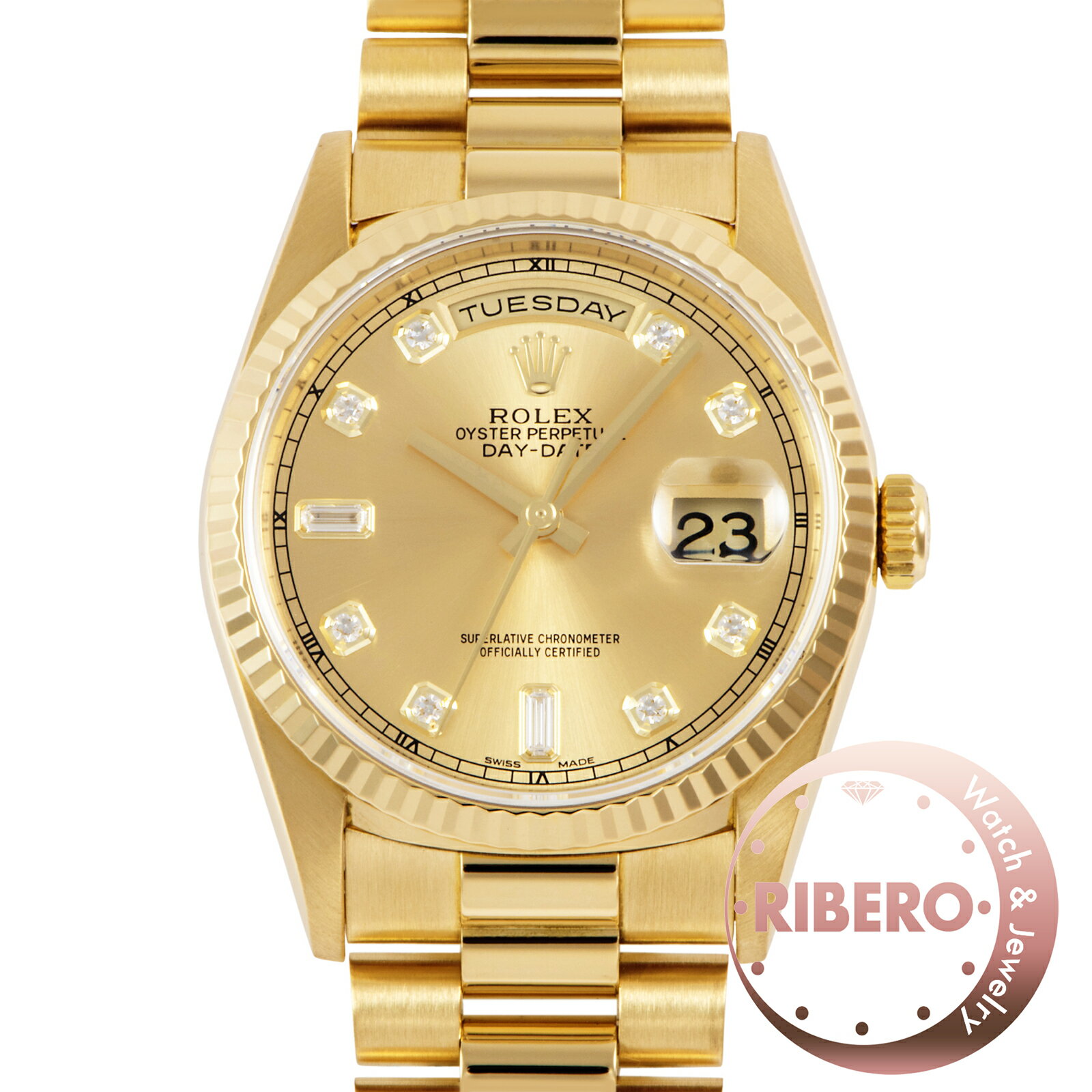 乐天商城 - ROLEX ロレックス デイデイト 18238A T番 K18YG【中古】