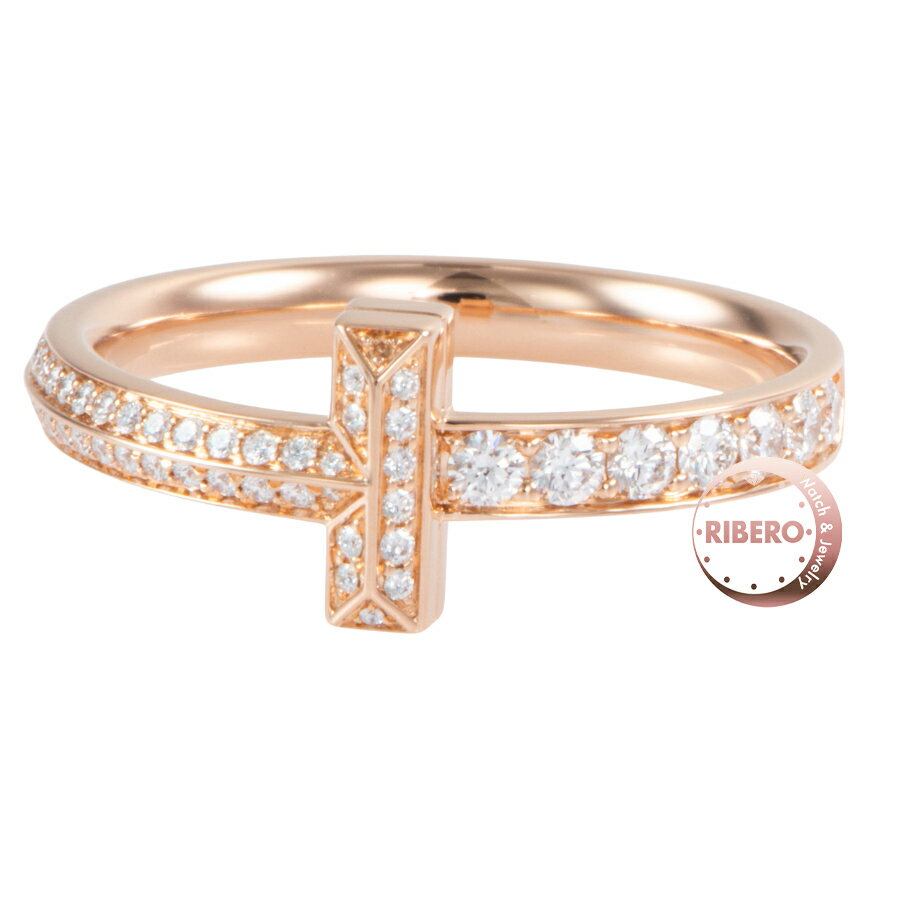 Rakuten - TIFFANY&Co. ティファニー ティファニーT Tワン リング 指輪 25号 K18RG ダイヤモンド ピンク ゴールド【中古】