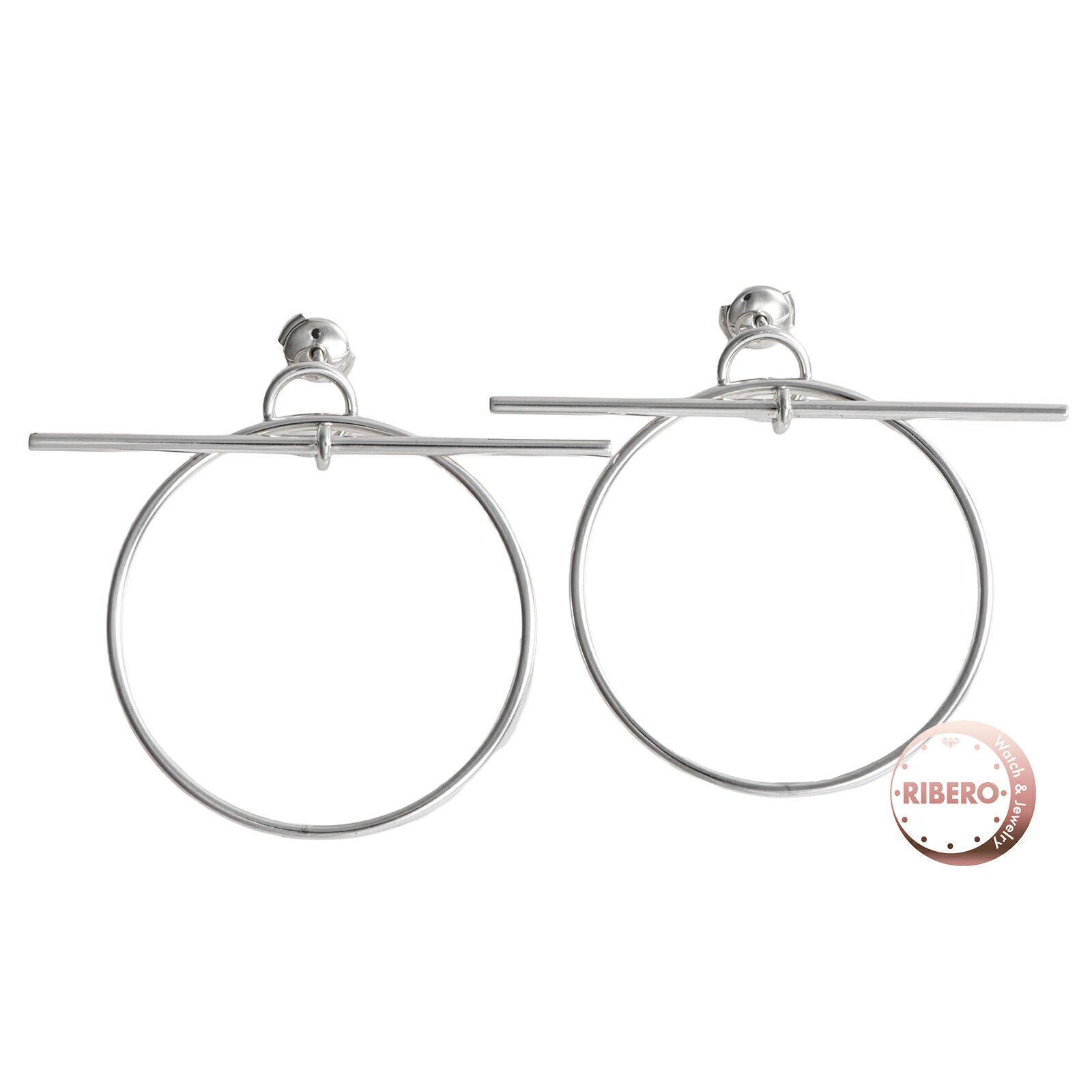 乐天商城 - HERMES エルメス ループMM ピアス シルバー925 シルバー【中古】