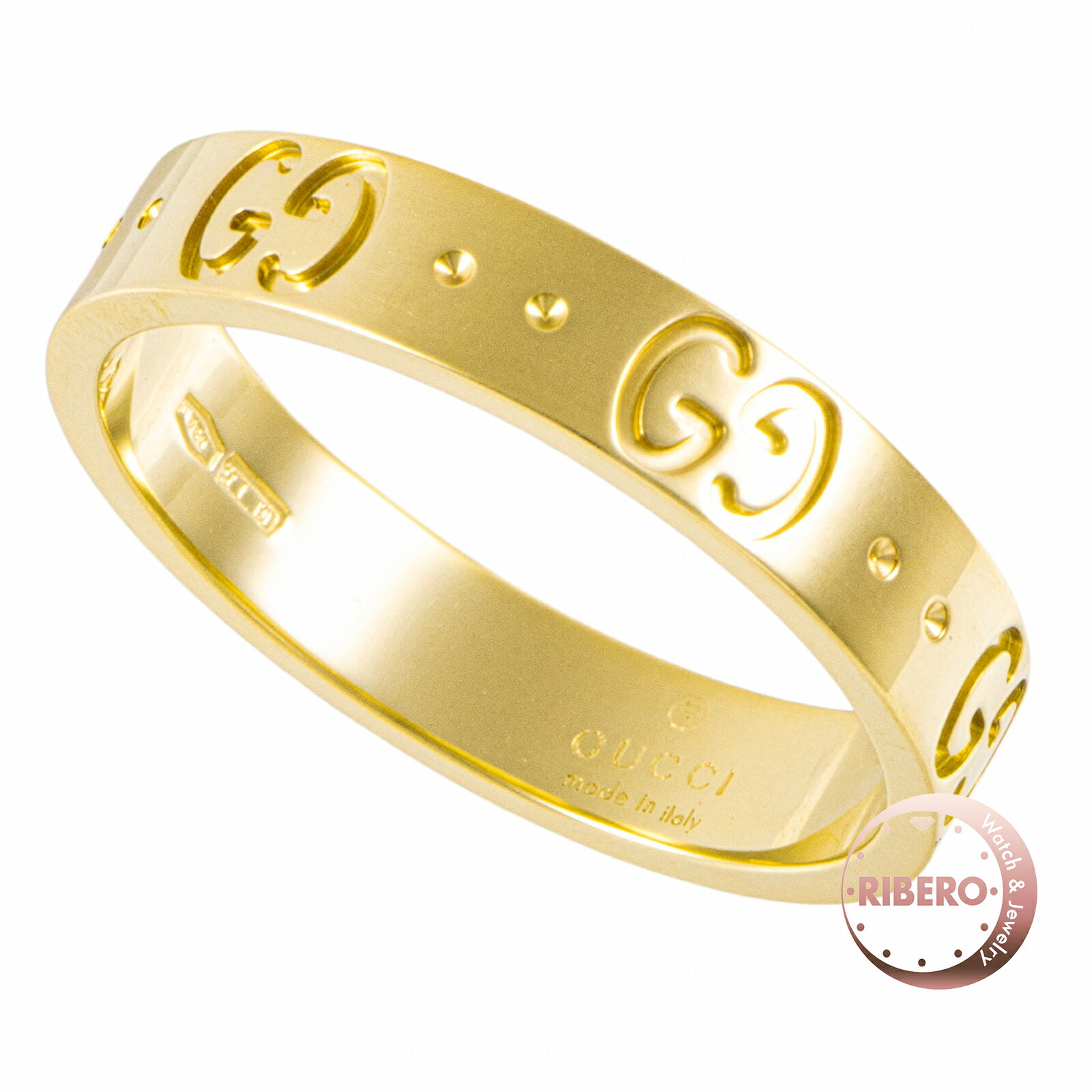 樂天商城 - GUCCI グッチ アイコン 660070 J8500 8 リング・指輪 12号 K18YG ゴールド【中古】