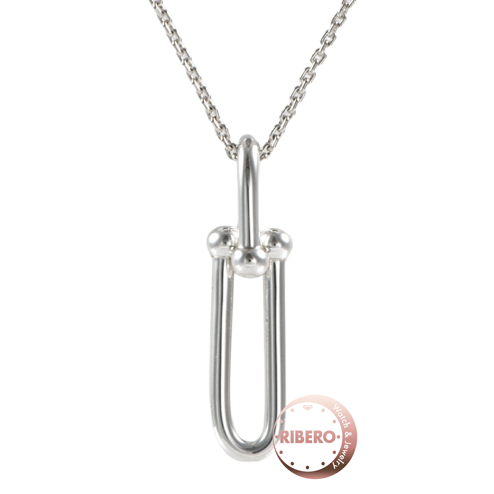 TIFFANY&Co. ティファニー ハードウェア リンク ペンダント ネックレス スターリングシルバー シルバー【中古】