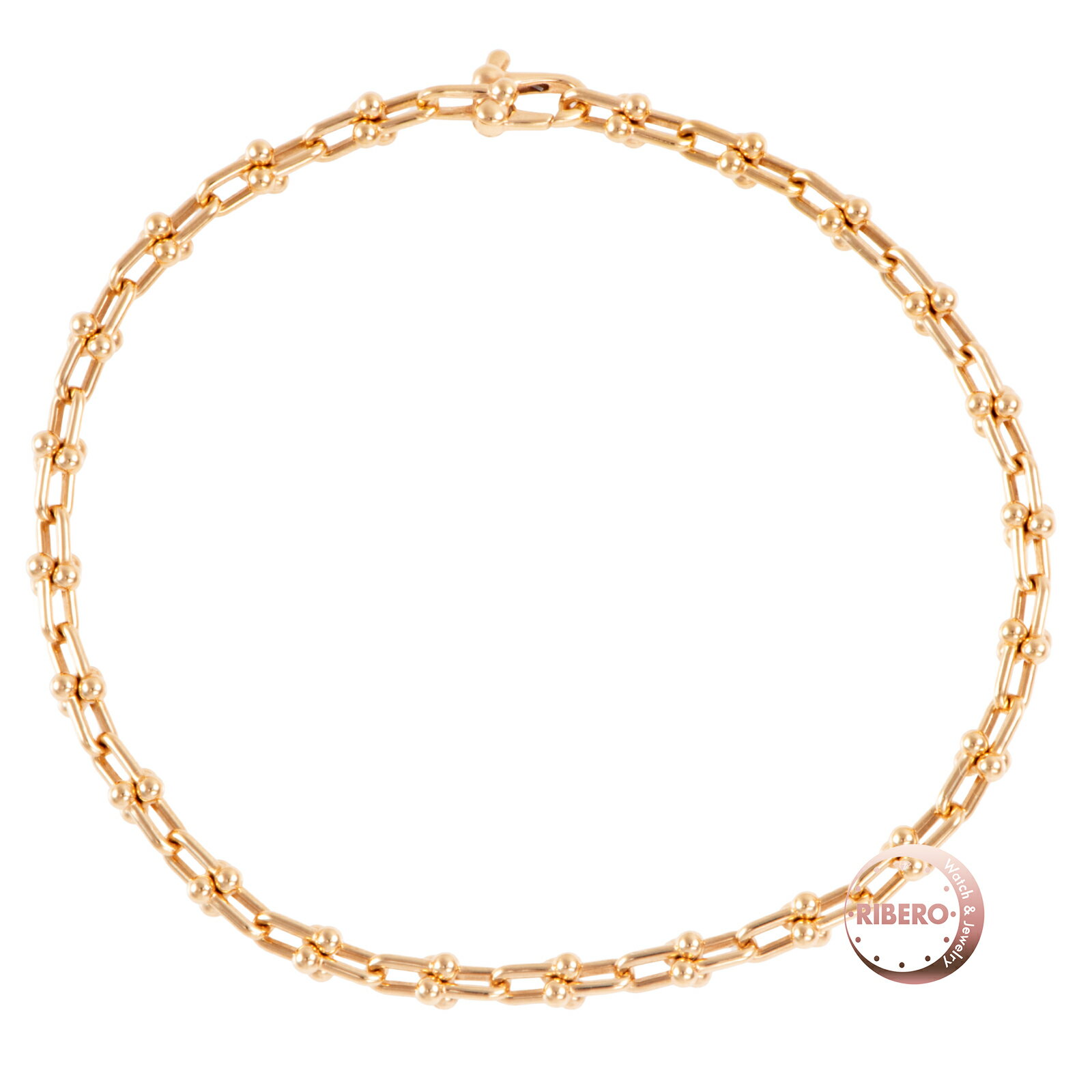 Rakuten - TIFFANY&Co. ティファニー ハードウェア マイクロ リンク ブレスレット K18RG ピンク ゴールド【中古】