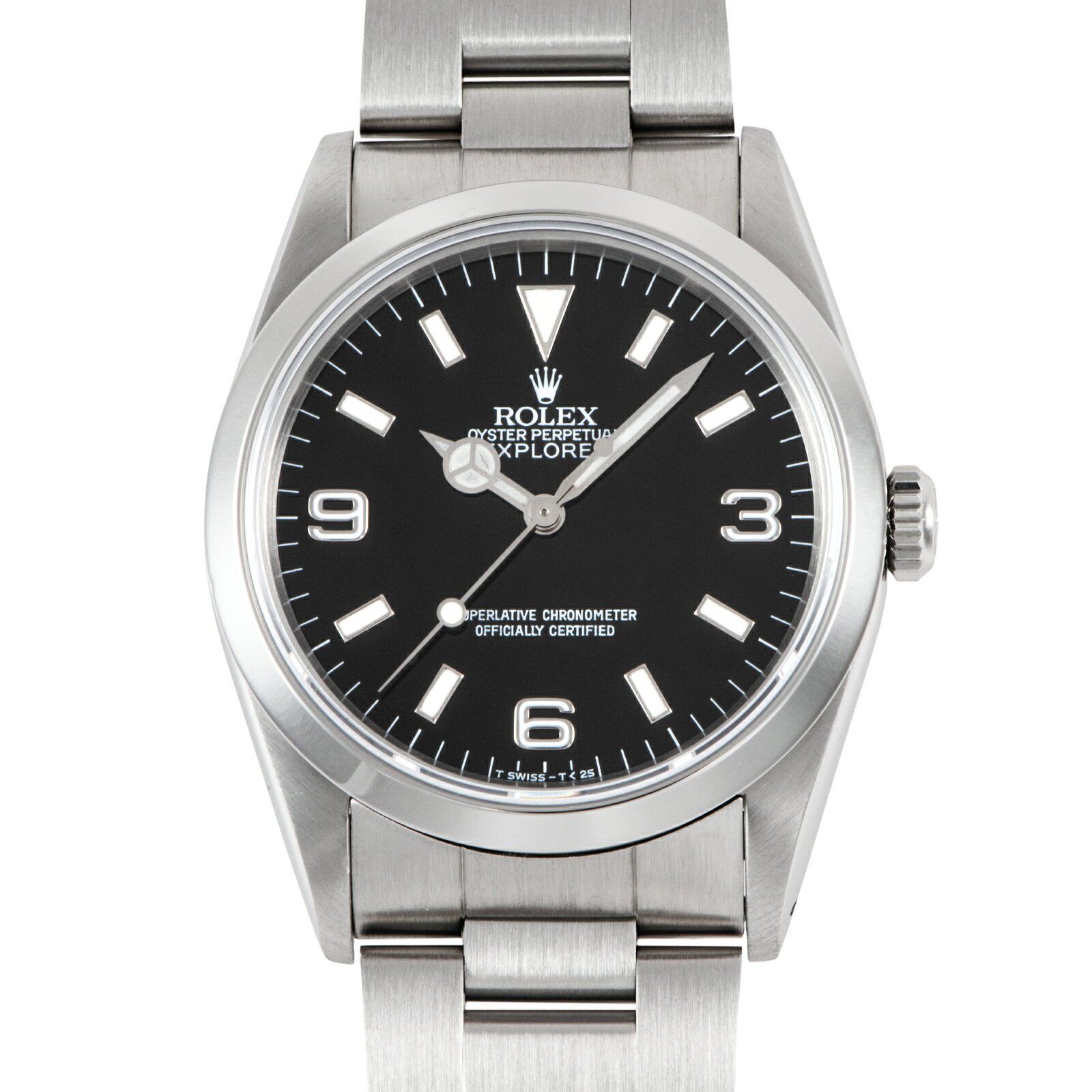 ROLEX ロレックス エクスプローラー1 X番 Tritium シングルバックル 横穴あり 14270 ステンレススチール【中古】