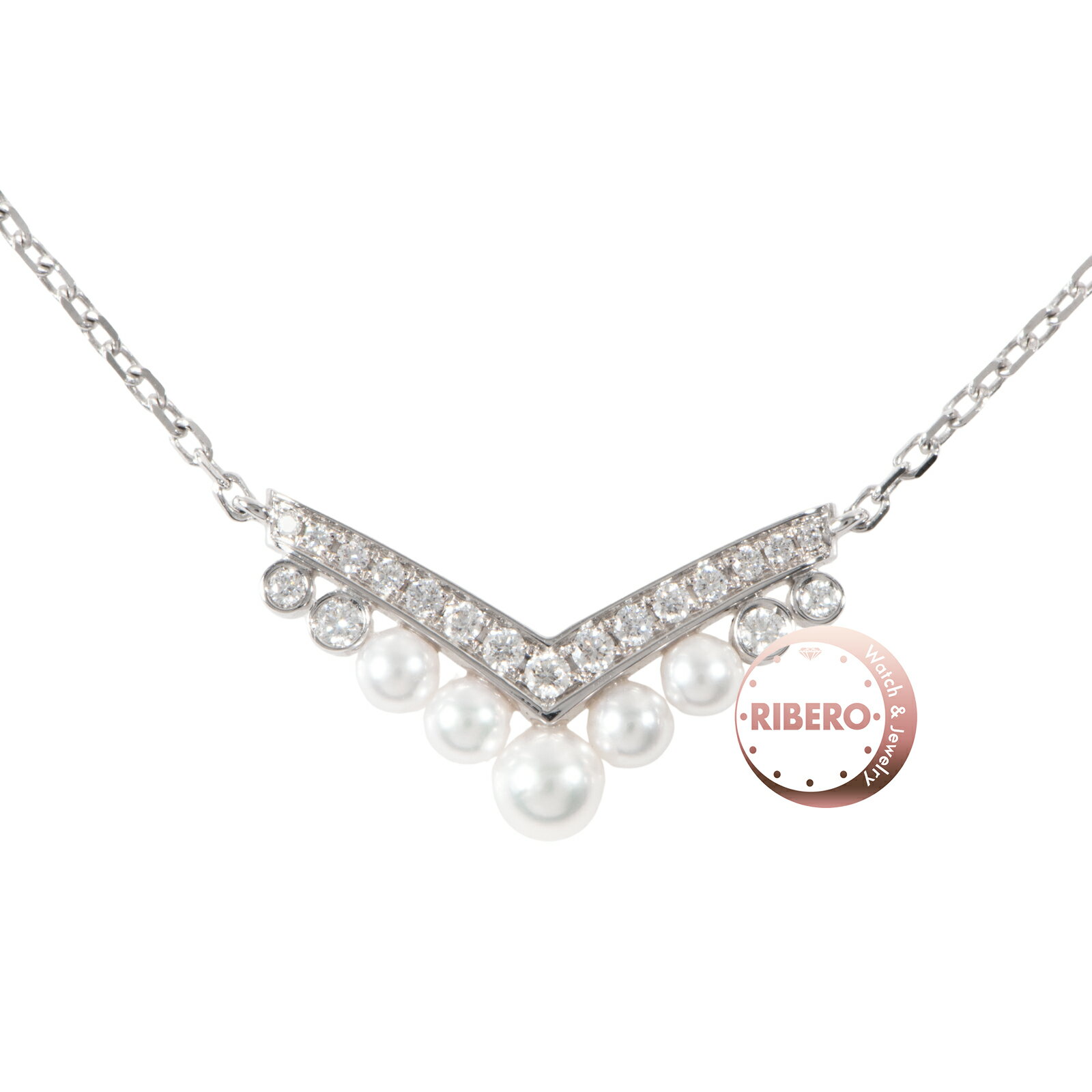 Chaumet ショーメ ジョゼフィーヌ コレクション エグレット ペンダント 084966-000 ネックレス K18WG パール ダイヤモンド シルバー ホワイト【中古】