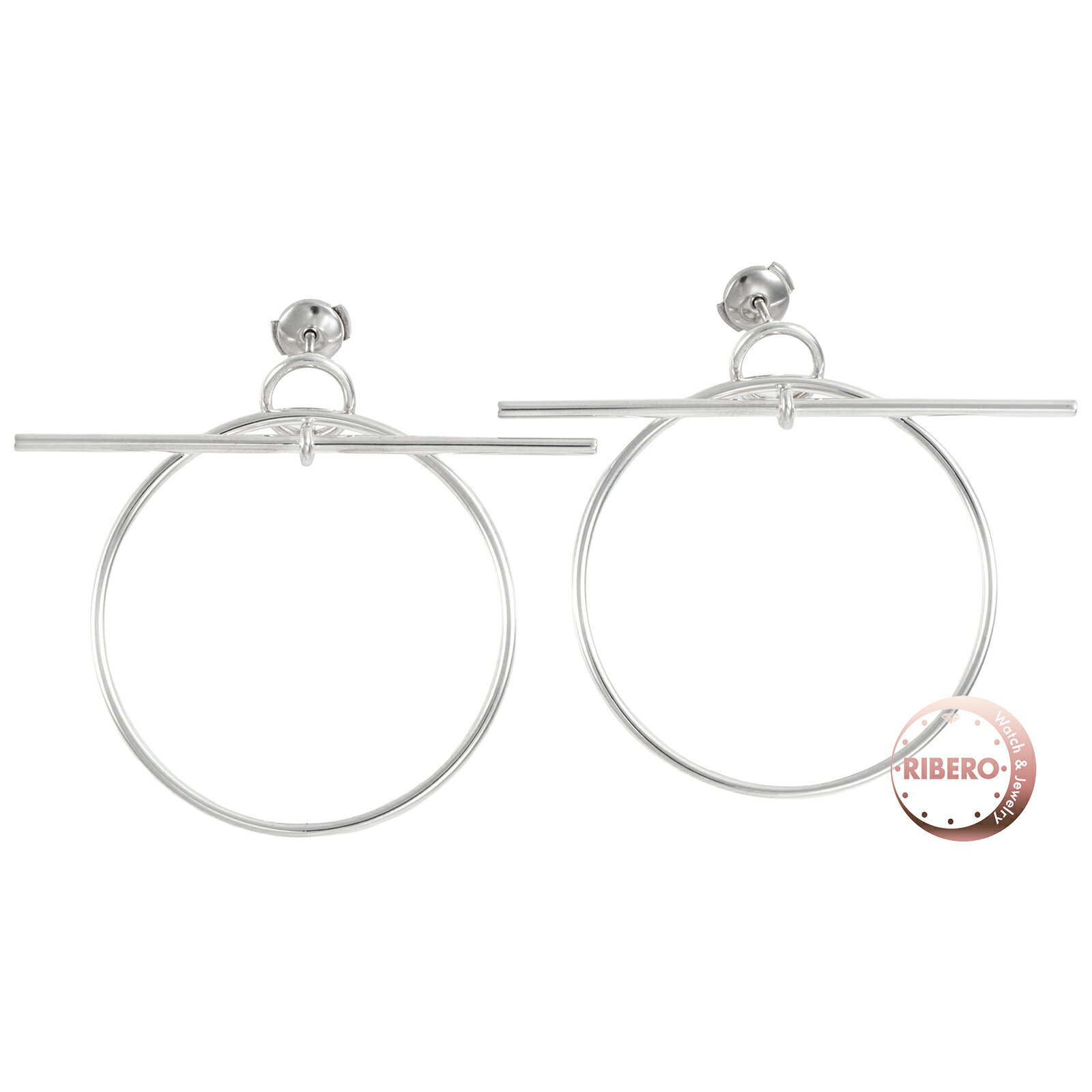 樂天商城 - HERMES エルメス ループMM ピアス イヤリング シルバー925 シルバー【中古】