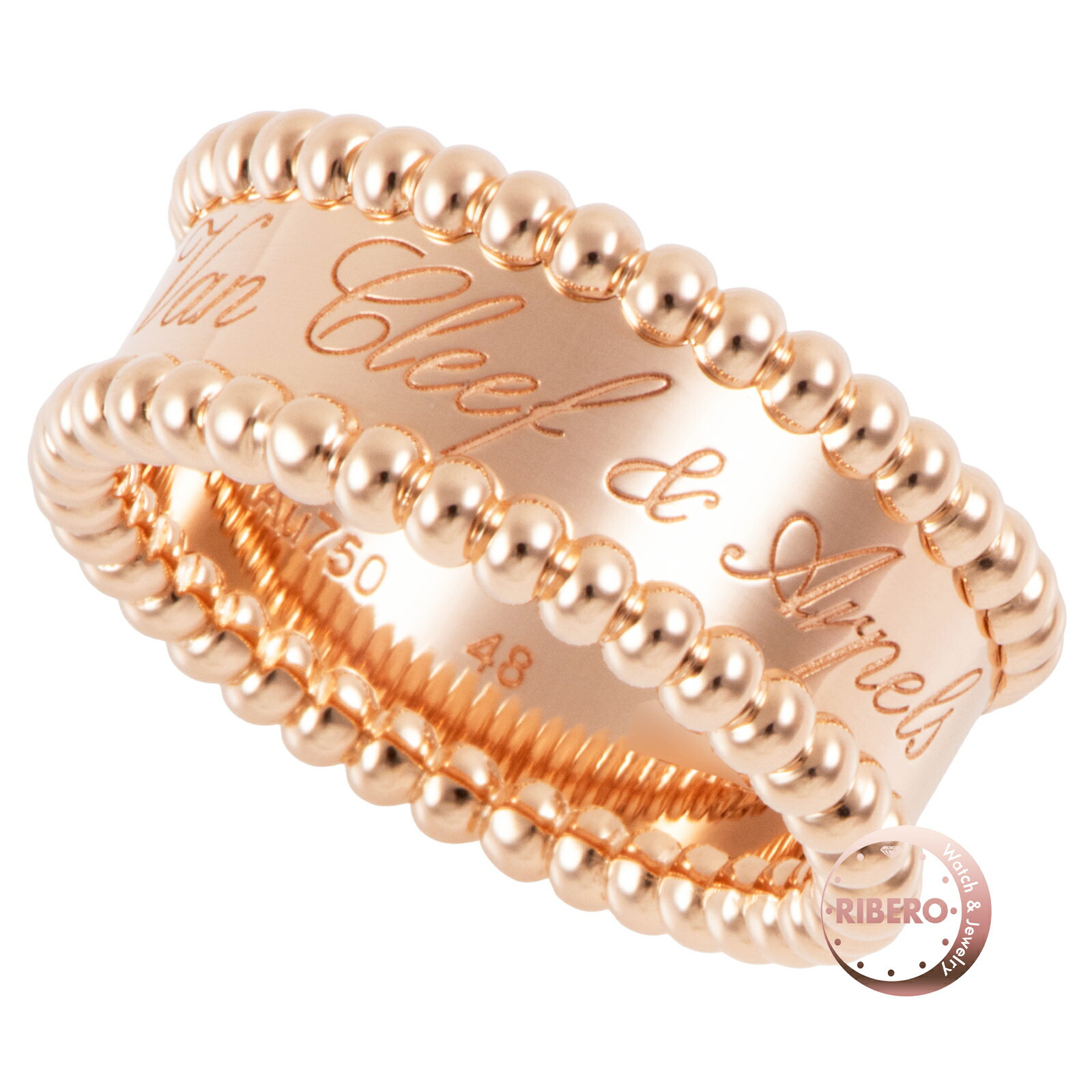 樂天商城 - Van Cleef & Arpels ヴァンクリーフ＆アーペル ペルレ シニアチュール リング 指輪 8号 K18RG ピンク ゴールド【中古】