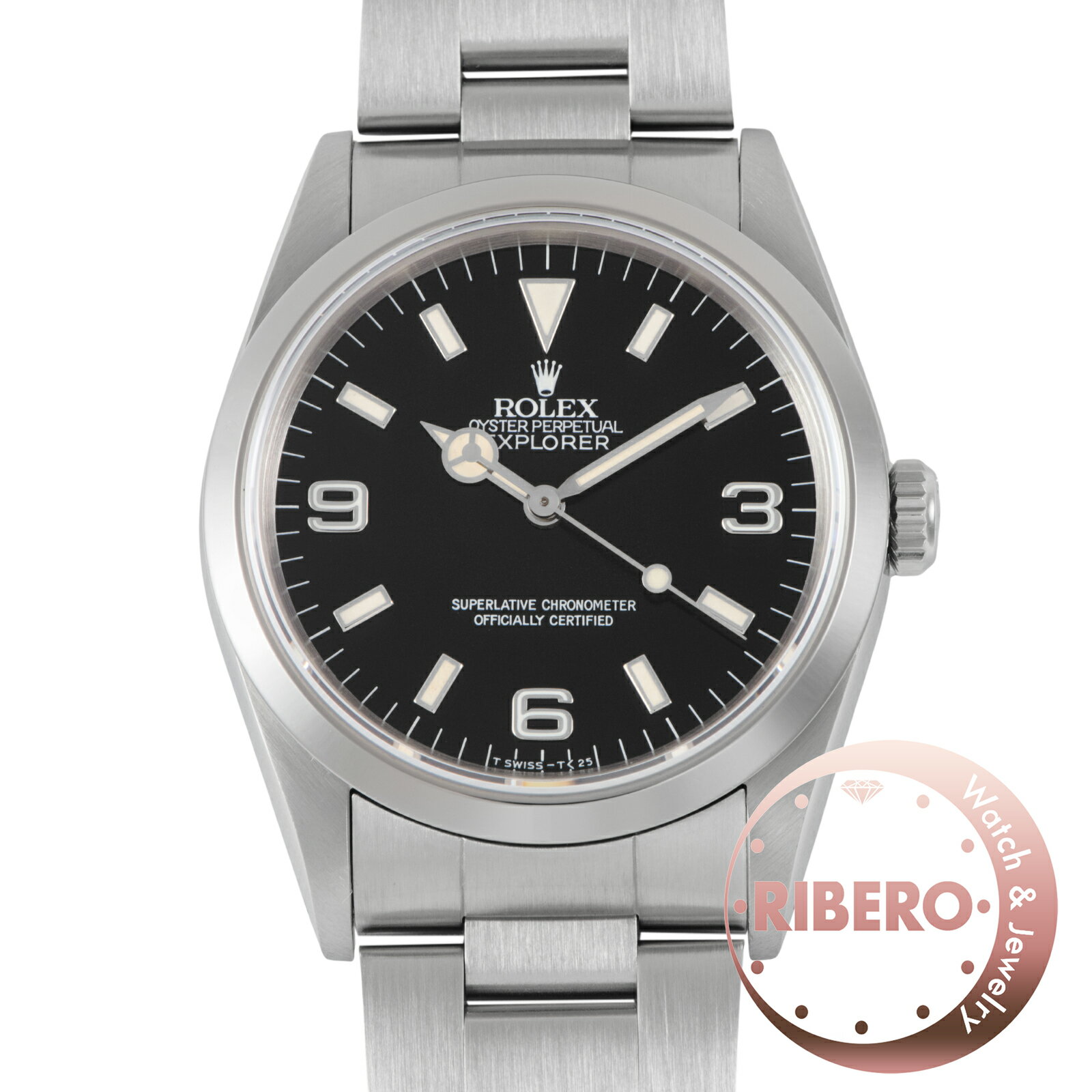 Rakuten - ROLEX ロレックス エクスプローラー1 Tritium シングルバックル 横穴あり X番 14270 ステンレススチール【中古】