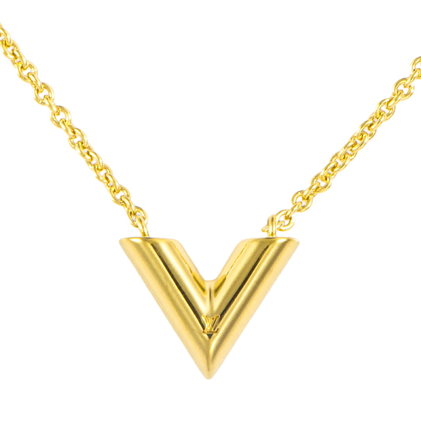 LOUIS VUITTON ルイ・ヴィトン エセンシャルV ネックレス M00857 ペンダント メタ...