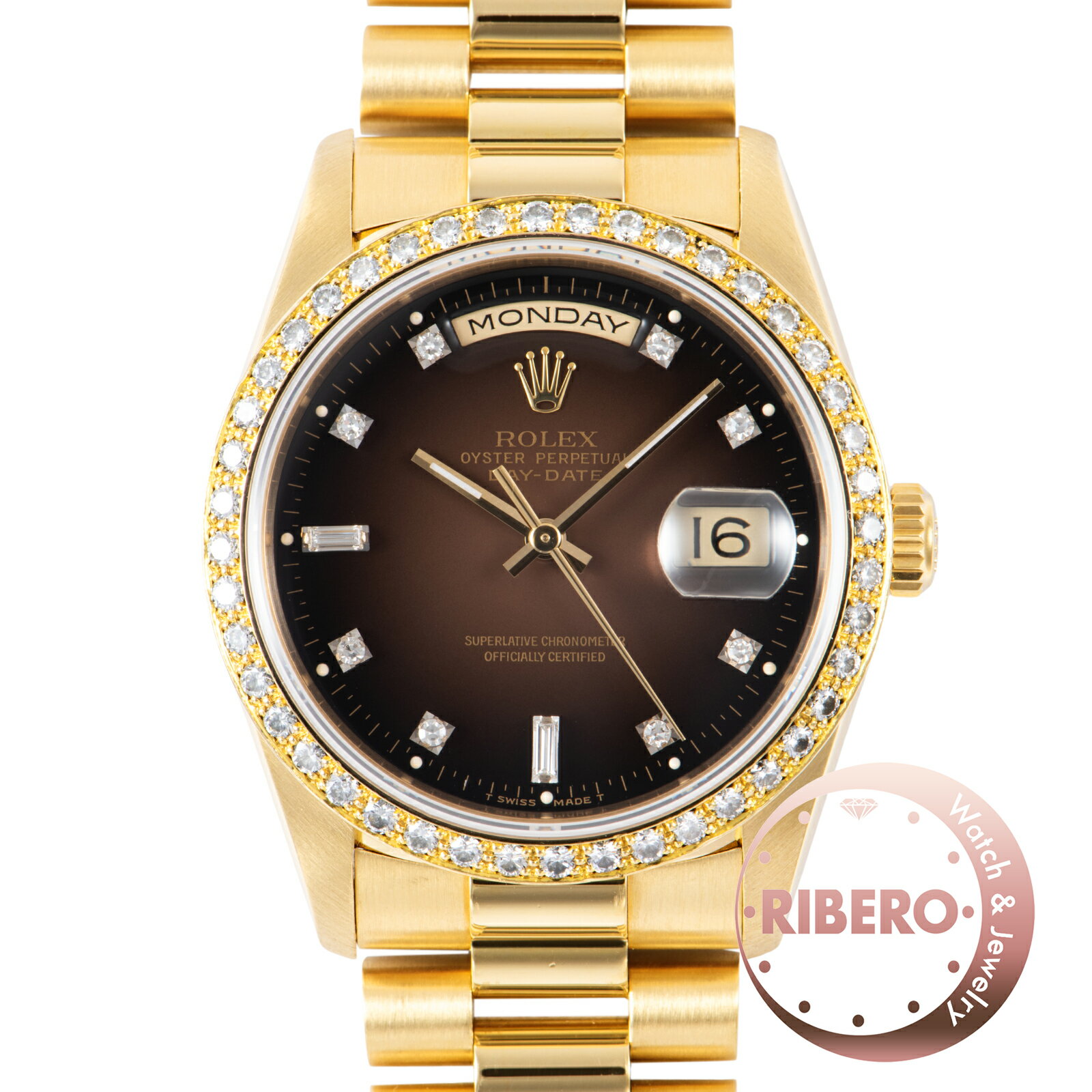 Other - ROLEX ロレックス ブラウングラデーション E番 18348A K18YG【中古】