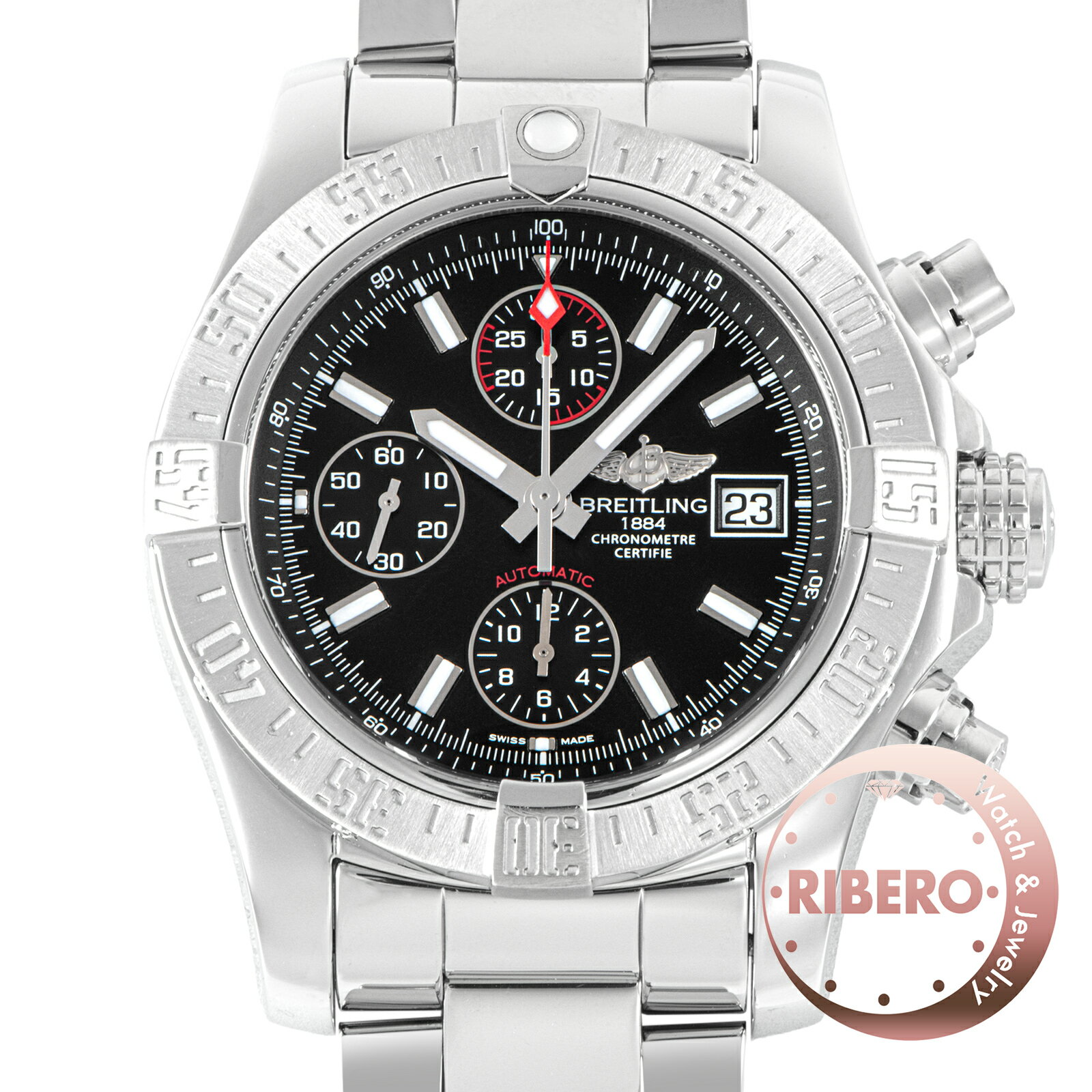Rakuten - BREITLING ブライトリング アベンジャー2 ボルケーノブラック A339B32PSS(A13381) ステンレススチール【中古】