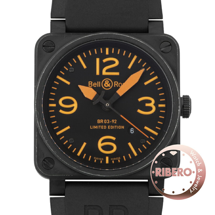 乐天商城 - Bell＆Ross ベル＆ロス BR03-92 アヴィエーション 世界250本限定 BR03-92ORENGE-H PVD【中古】