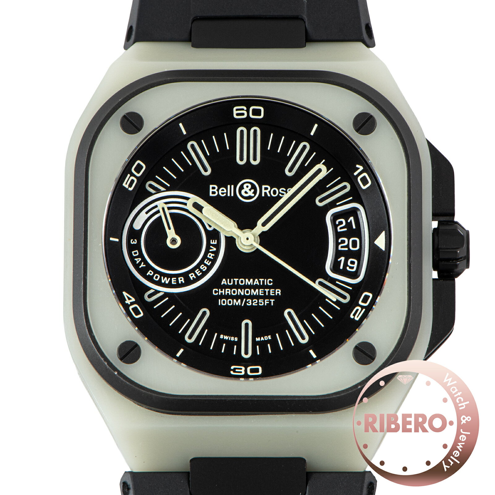 乐天商城 - Bell＆Ross ベル＆ロス BR-X5 グリーンラム 世界限定500本 BRX5R-LUM-TC/SRB チタン（DLC加工）・LM3D（蓄光複合素材）【中古】