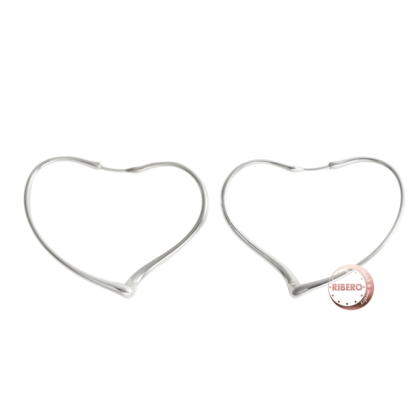 Rakuten - TIFFANY&Co. ティファニー オープンハート フープ ピアス ミディアム スターリングシルバー シルバー【中古】