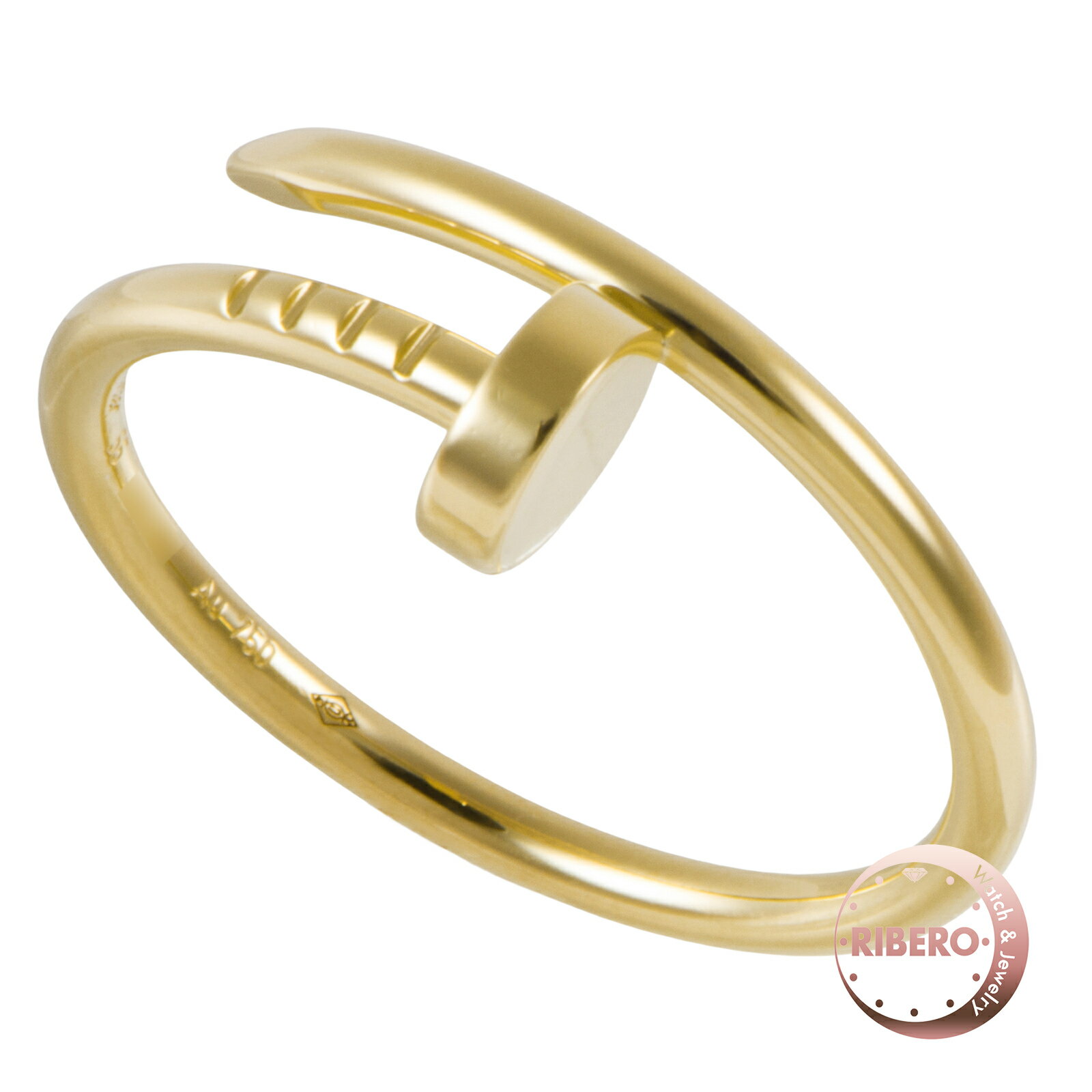 乐天商城 - CARTIER カルティエ ジュスト アン クル リング スモールモデル B4225955 指輪 17号 K18YG ゴールド【中古】