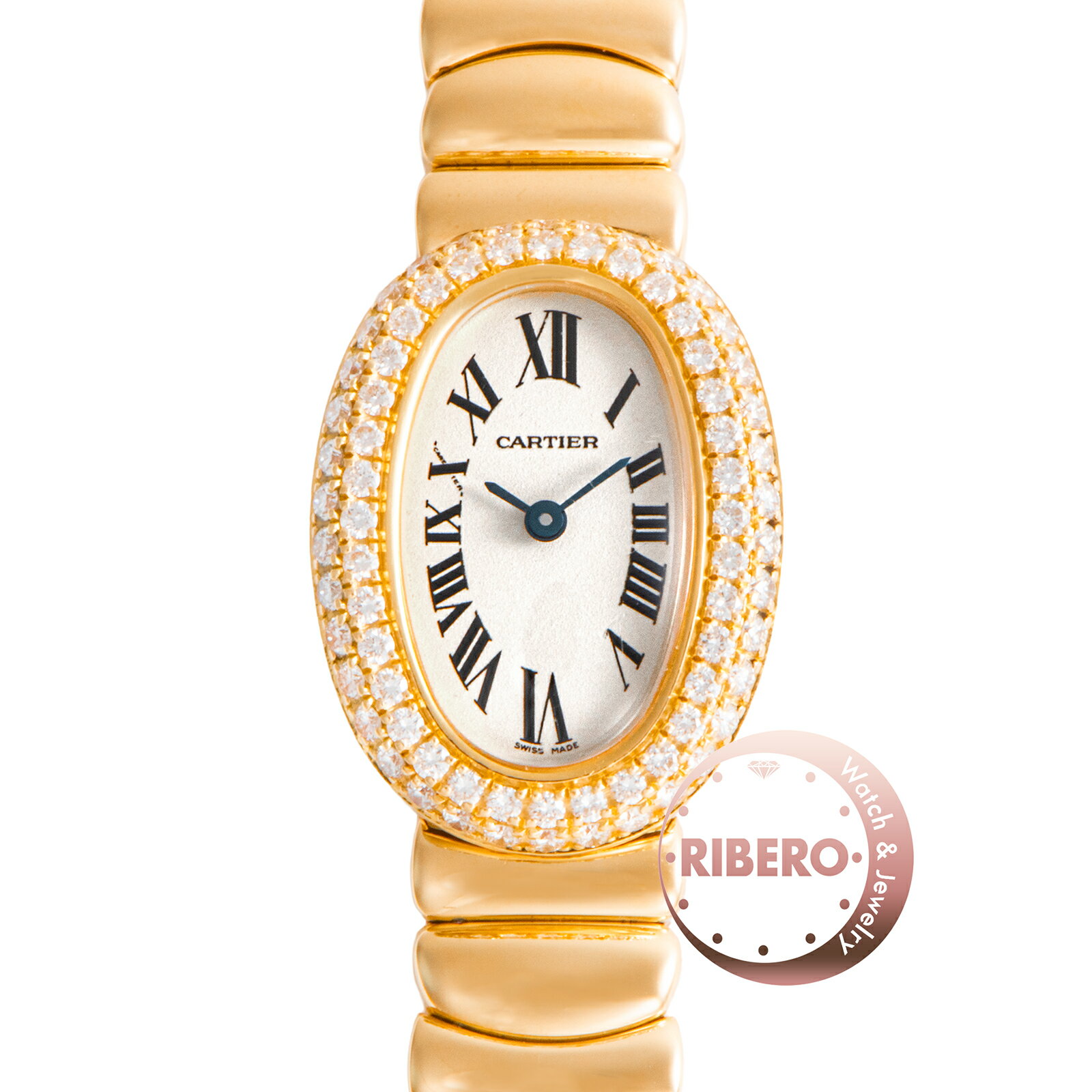 其它 - CARTIER カルティエ ミニベニュワール ベゼル2重ダイヤ WB5094W1 K18YG【中古】