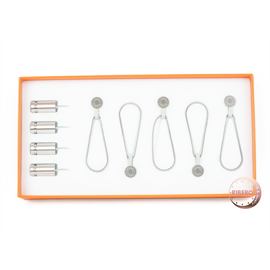 Rakuten - 【未使用】HERMES エルメス ハンギングセット 019012S 00 カレ 壁かけ スカーフ マグネット メタル シルバー【中古】