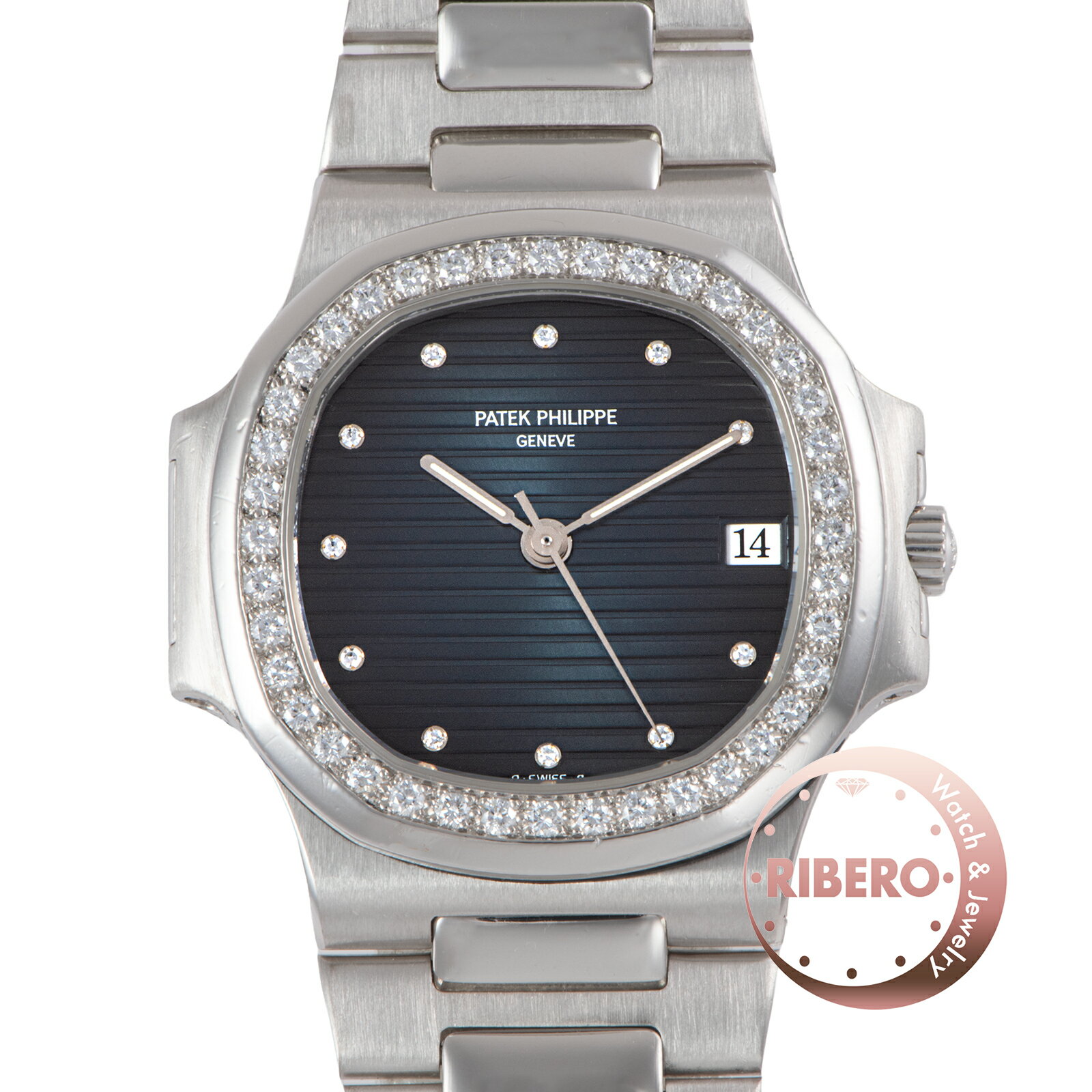 PATEK PHILIPPE パテックフィリップ ノーチラス 3800/3P-001 1990年製 ベゼルダイヤ アーカイブ付き Pt950