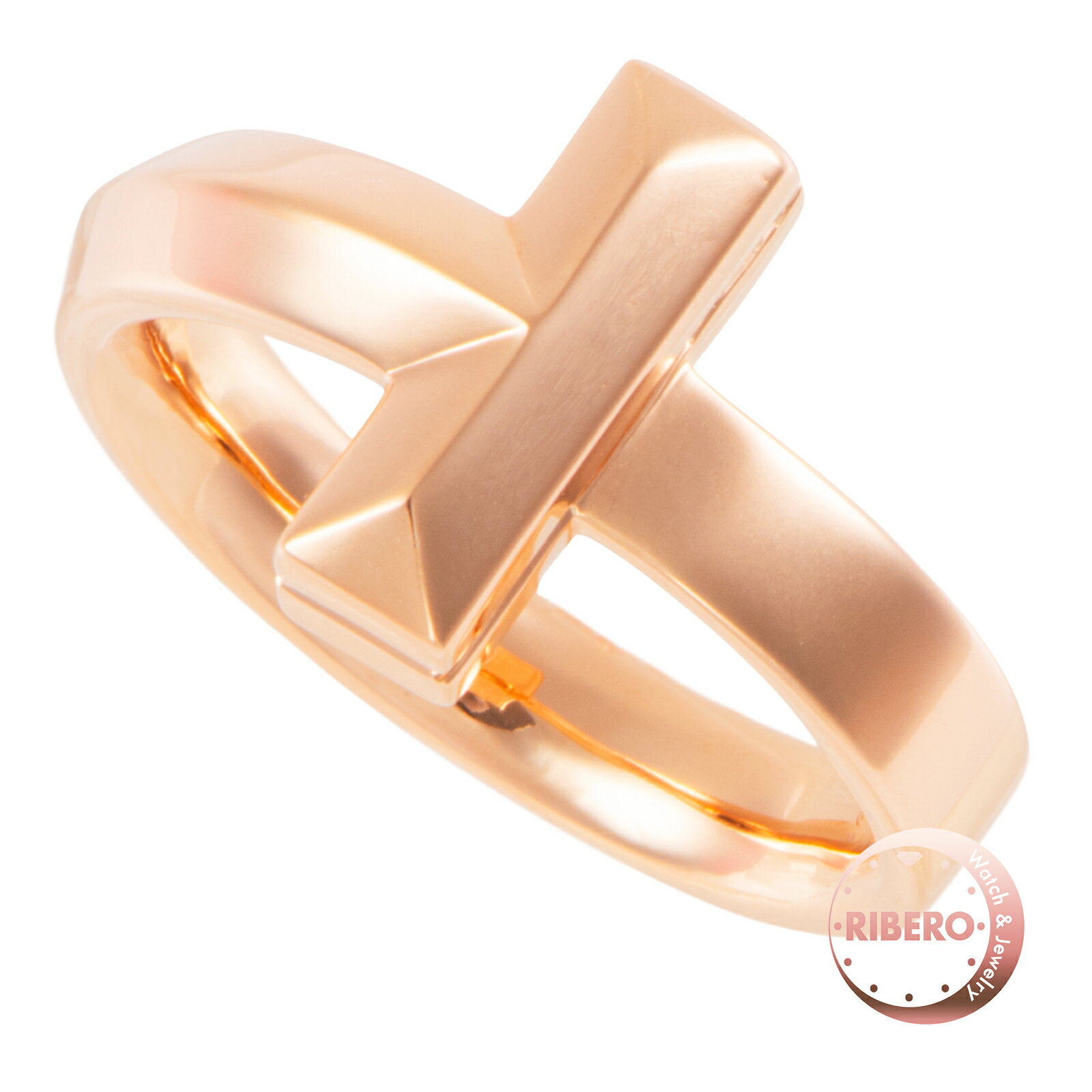 Rakuten - TIFFANY&Co. ティファニー ティファニーT Tワン リング 指輪 14号 K18RG ピンク ゴールド【中古】