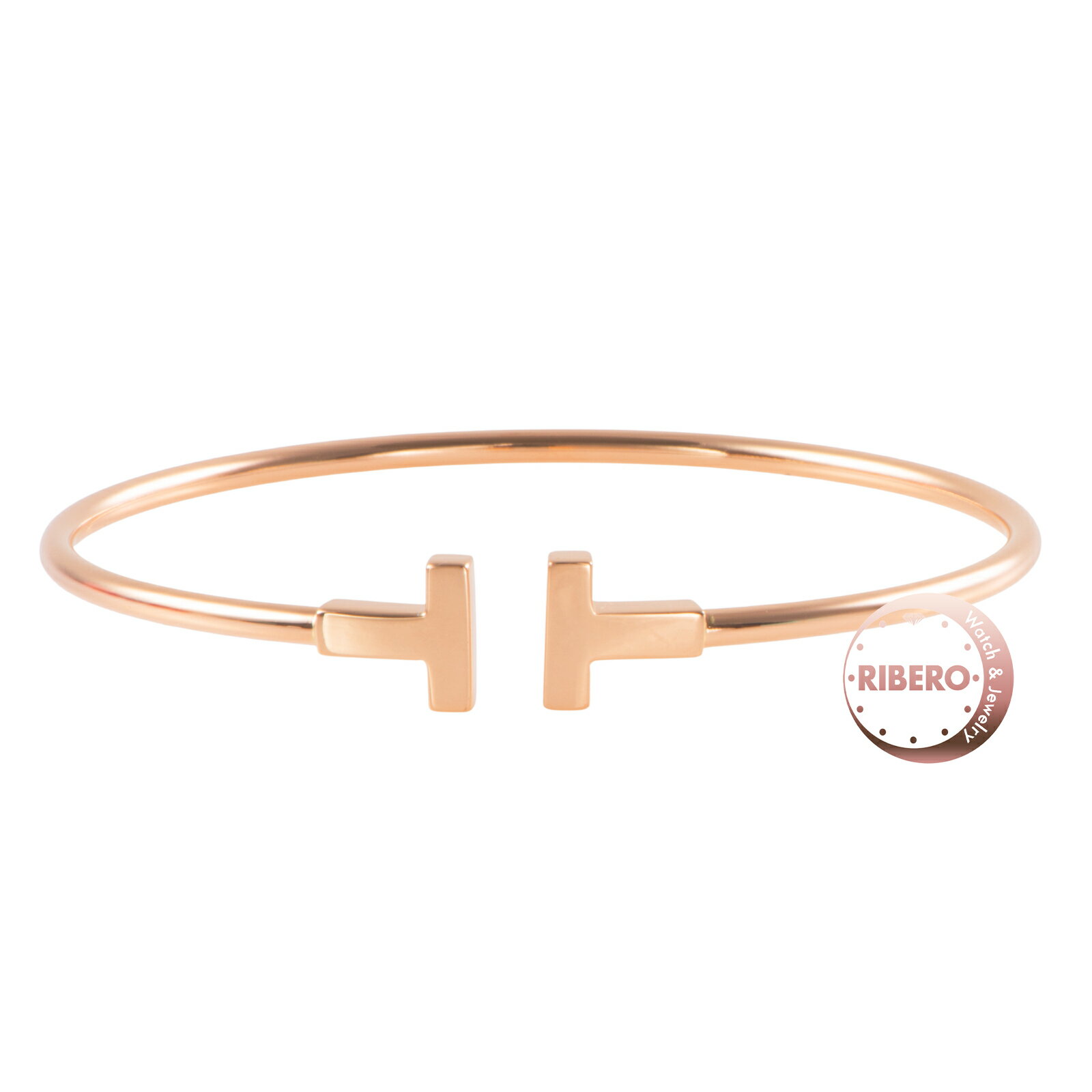 Rakuten - TIFFANY&Co. ティファニー ティファニーT ワイヤー ブレスレット バングル K18RG ピンク ゴールド【中古】