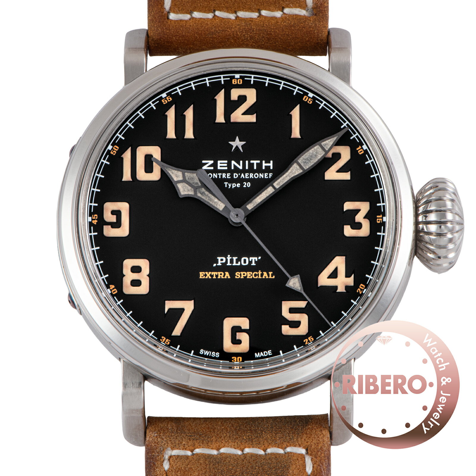 TISSOT - ZENITH ゼニス パイロット エクストラ スペシャル タナカリミテッドエディション 36本限定 03.2431.3000/22.C738 ステンレススチール【中古】