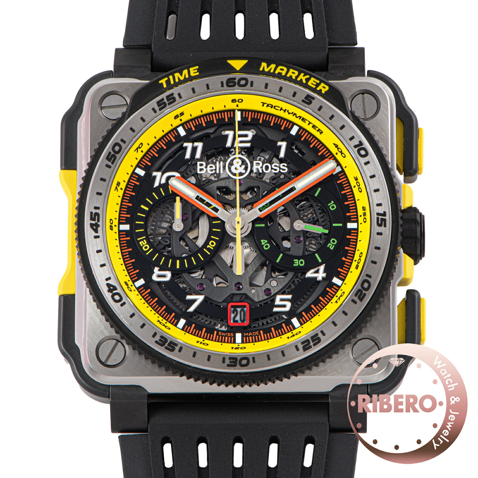 Rakuten - 【未使用】Bell＆Ross ベル＆ロス BR-X1 R.S.19 BRX1-RS19/SRB 保証書2026年 250本限定 PVDチタンとラバー インサート付きセラミック【中古】
