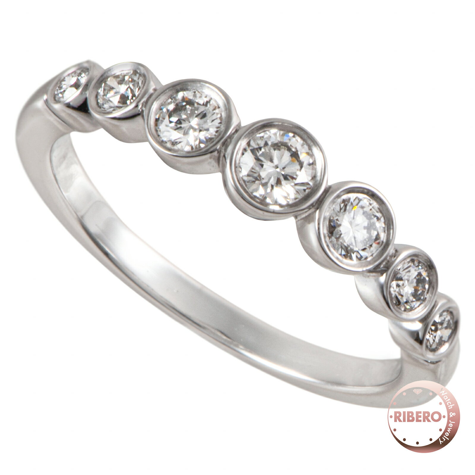 Other - TIFFANY&Co. ティファニー ジャズ グラジュエイテッド リング 指輪 12号 Pt950 ダイヤモンド シルバー【中古】