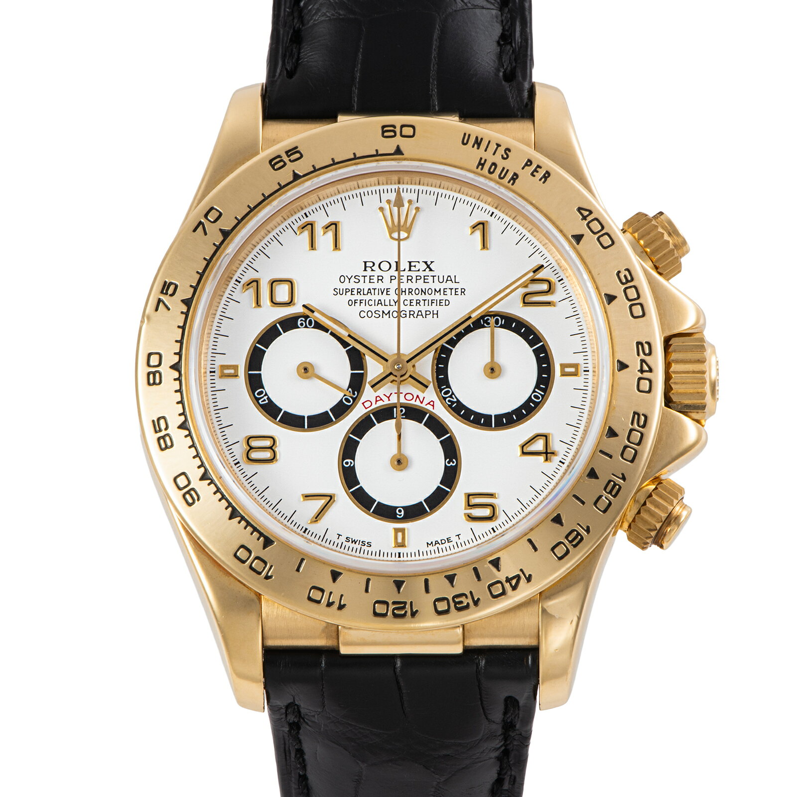 RIBERO楽天市場店のROLEX ロレックス デイトナ 16518 N番 inverted six ホワイトアラビア Tritium K18YG【中古】｜アングル2