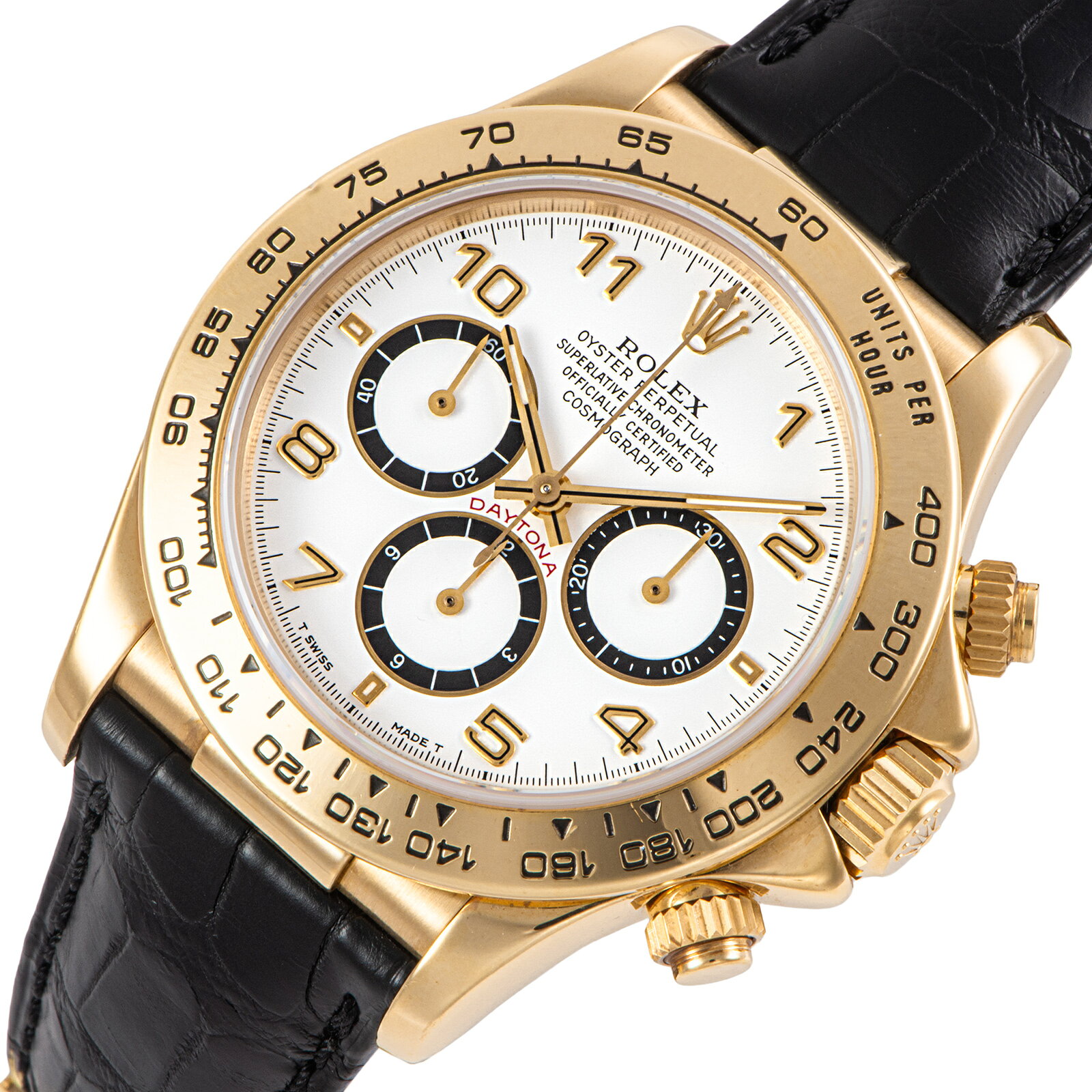 RIBERO楽天市場店のROLEX ロレックス デイトナ 16518 N番 inverted six ホワイトアラビア Tritium K18YG【中古】｜アングル3