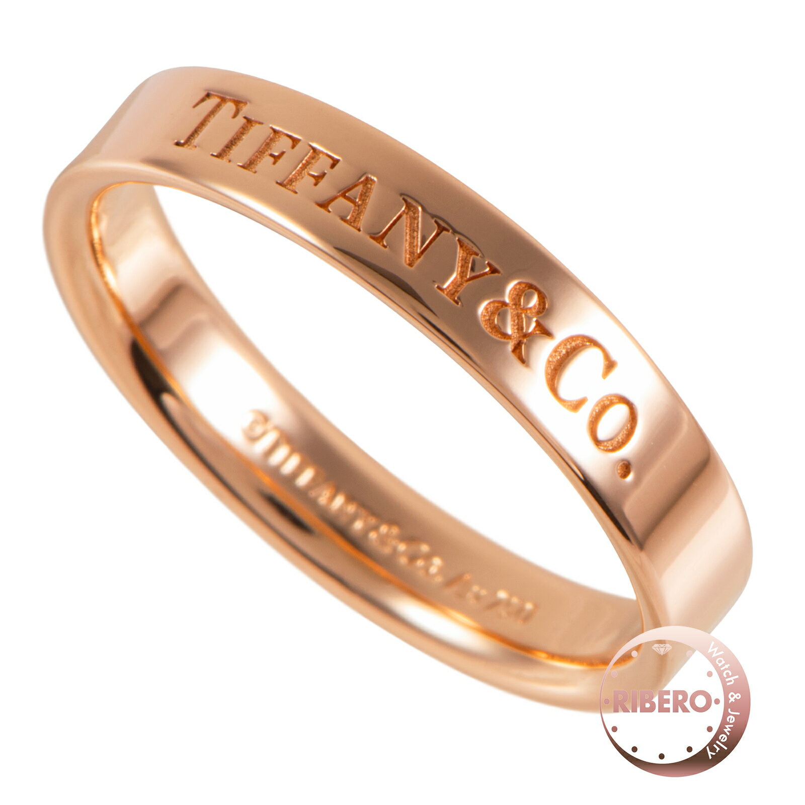 Rakuten - TIFFANY&Co. ティファニー フラットバンド リング 指輪 18号 K18RG ピンク ゴールド【中古】