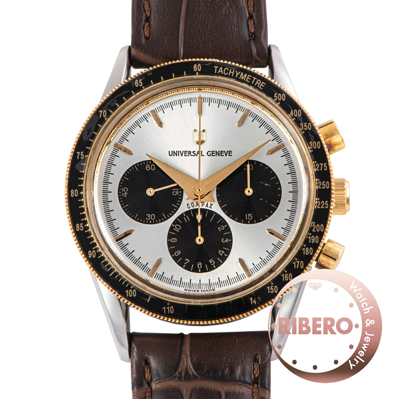 Rakuten - Universal Genve ユニバーサル・ジュネーブ コンパックス 284.465 Cal.UG84(Lemania1873) SS/YG【中古】
