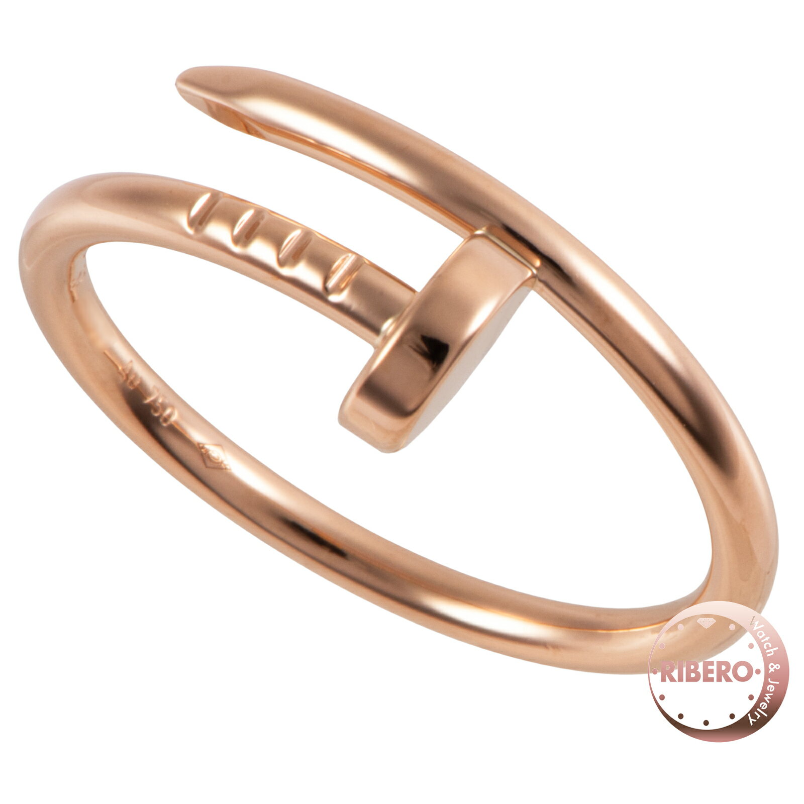乐天商城 - CARTIER カルティエ ジュスト アン クル リング スモールモデル B4225853 指輪 15号 K18PG ピンク ゴールド【中古】